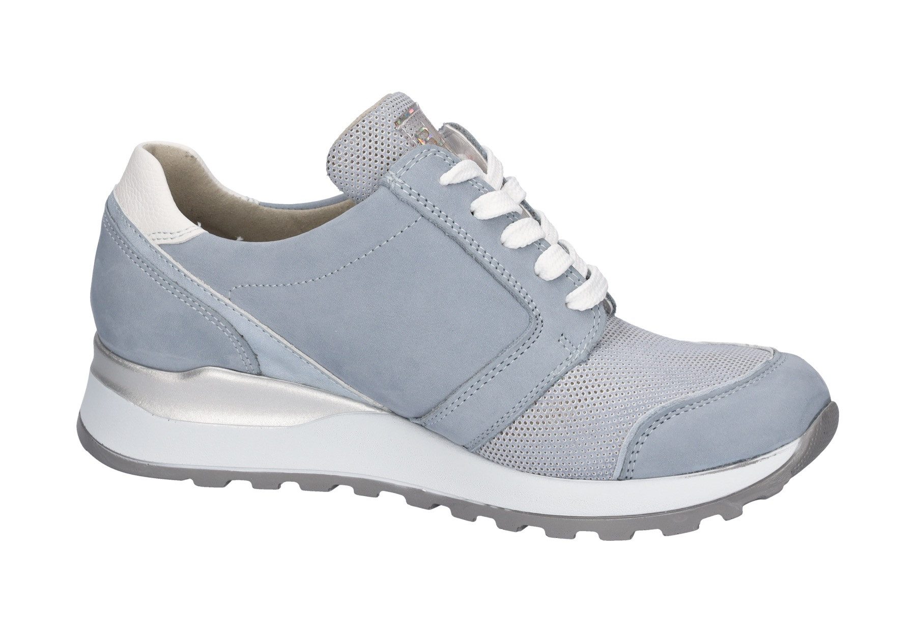 Waldläufer Sneakers met sleehak Hiroko , veterschoenen, vrijetijdsschoen, lage schoen, contrasterende afwerking, breedte h