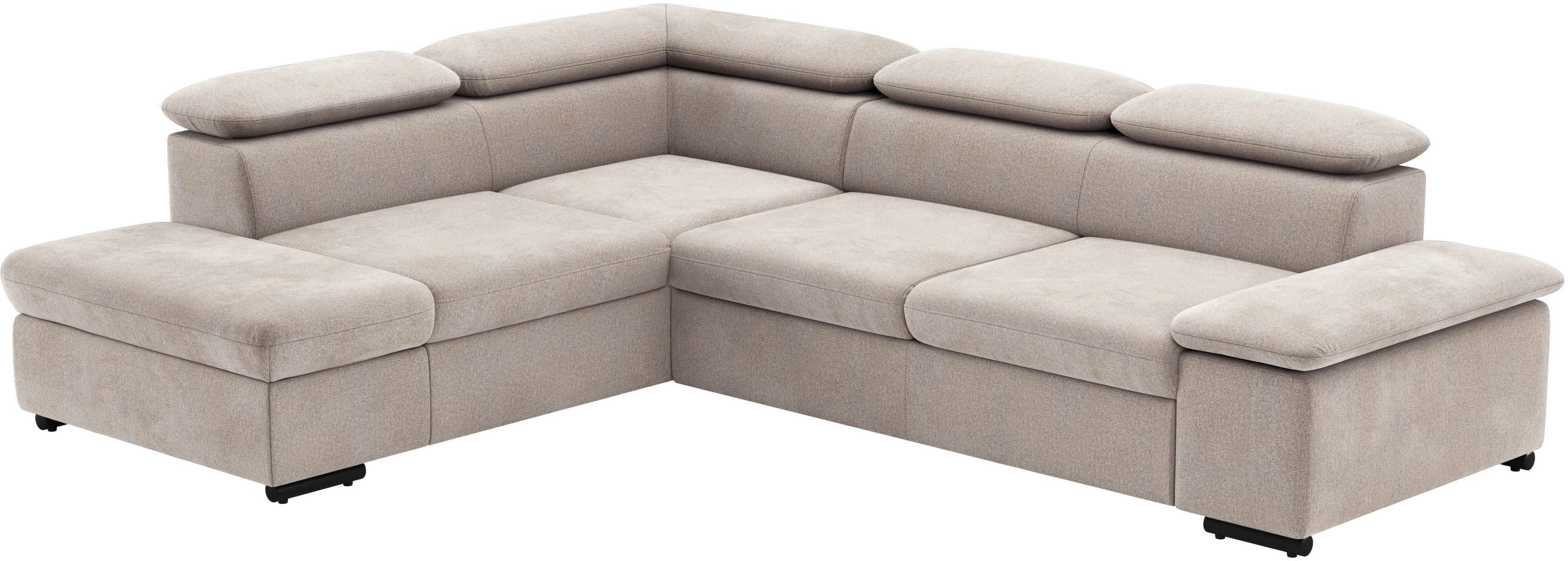 sit&more Hoekbank Alcudia L-vorm met armverstelling, optionele hoofdeindverstelling en bedfunctie