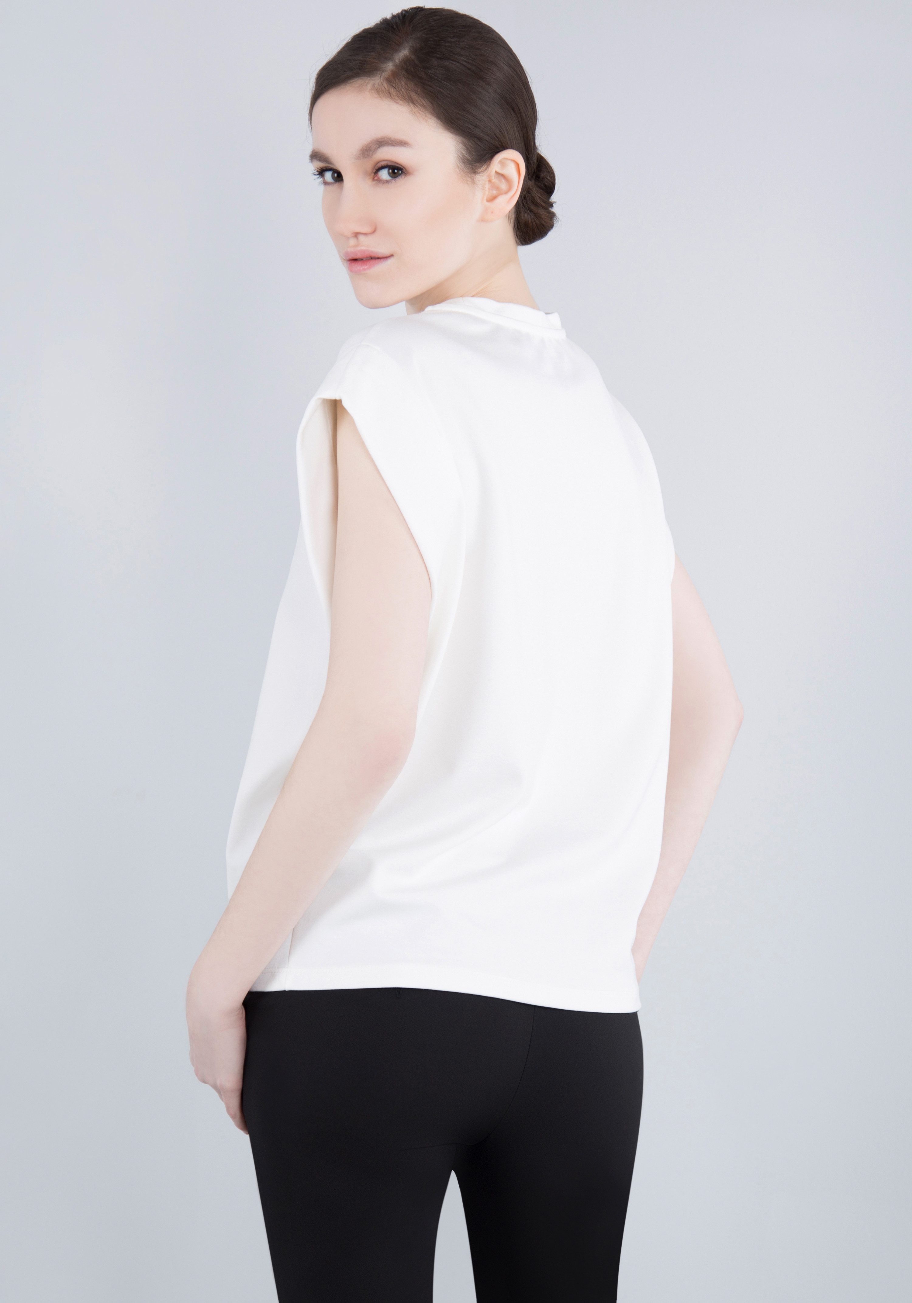 IMPERIAL T-shirt Mouwloos "Punto Milano" shirt met omgeslagen armsgaten