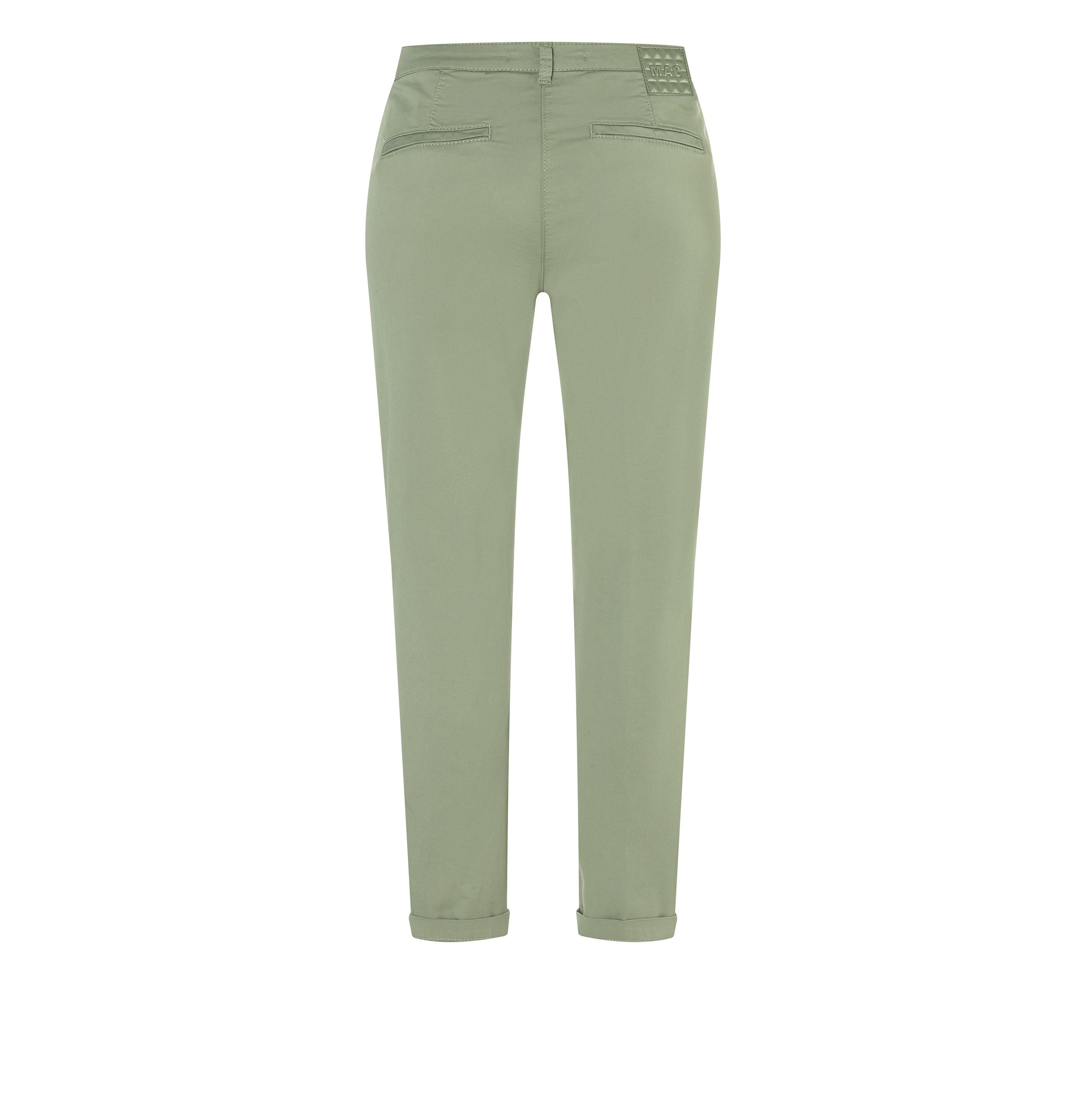 MAC Chino turn up met subtiele glans, elegant en sportief tegelijk