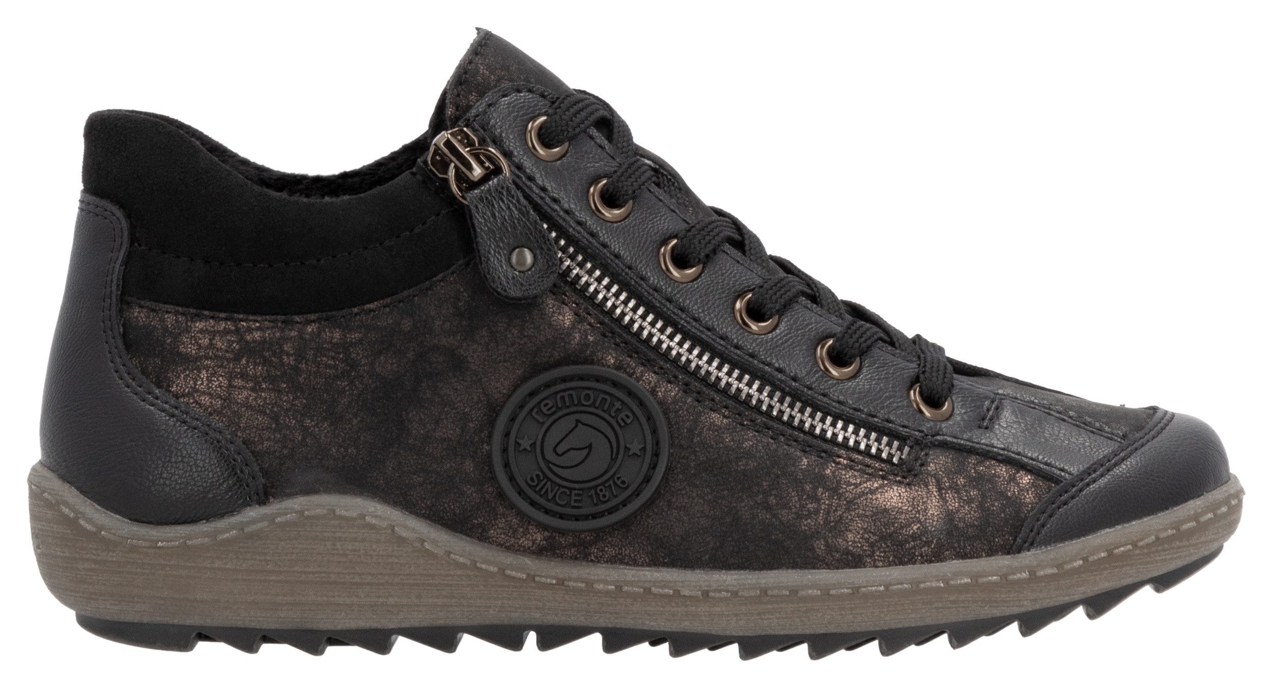 Remonte Veterschoenen flats, comfortschoenen, laarzen met zijrits