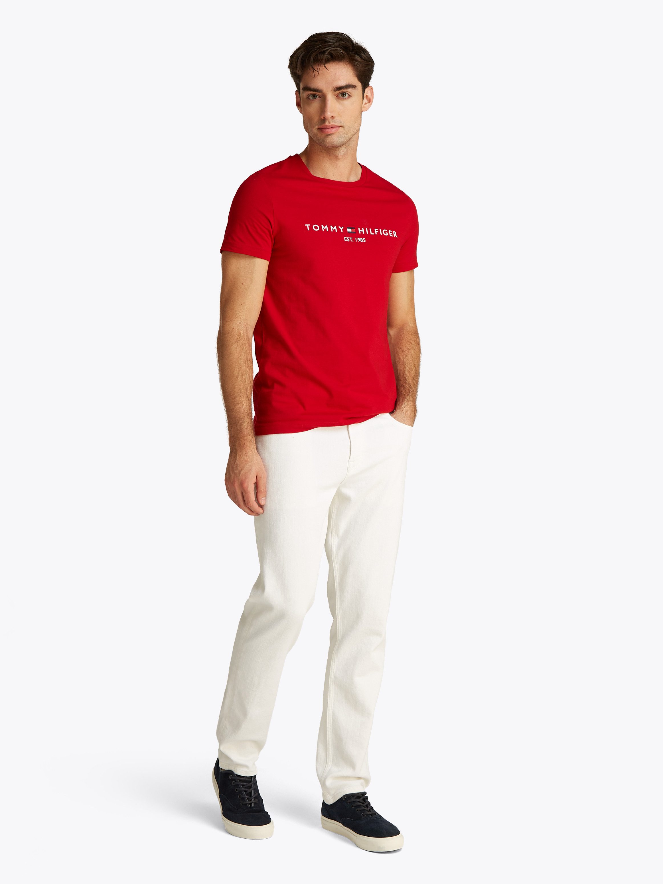 Tommy Hilfiger T-shirt Tommy Logo Tee van duurzaam katoen