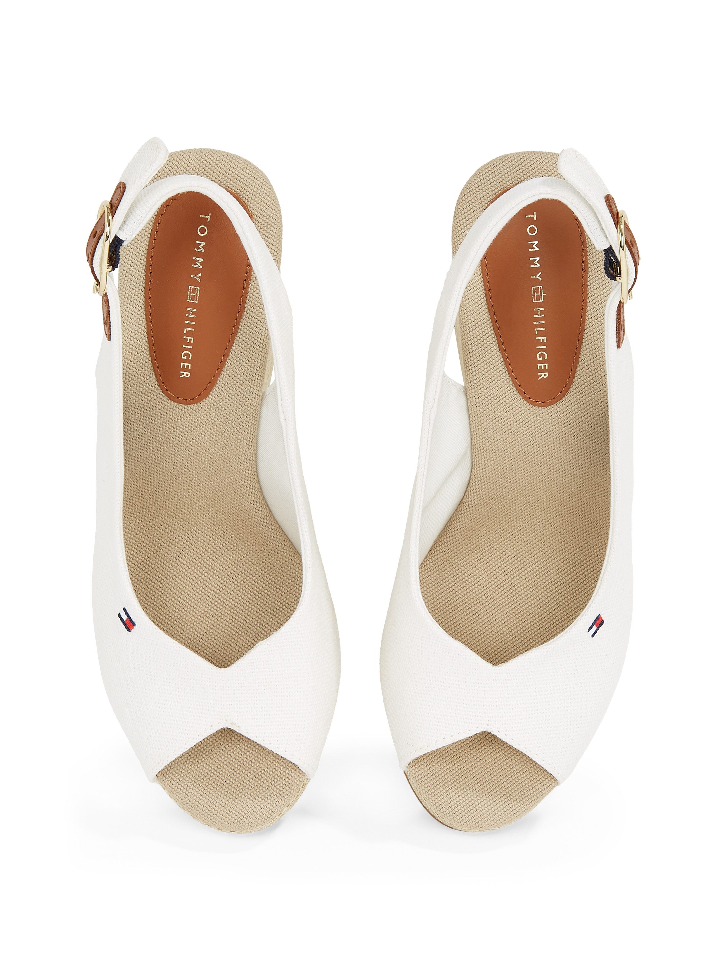 Tommy Hilfiger Highheel sandaaltjes FLAG HIGH WEDGE ESPAD SLINGBACK