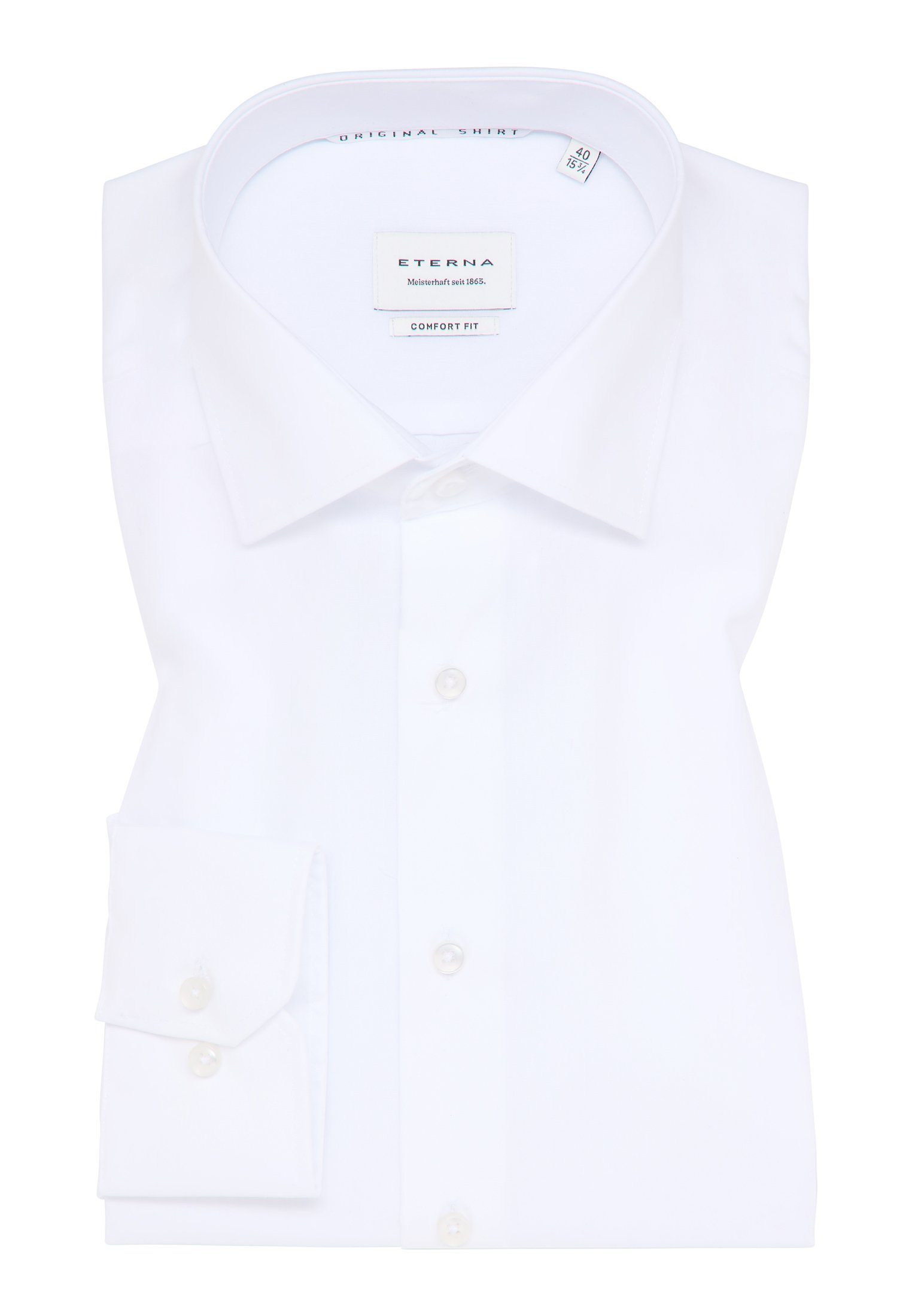 Eterna Overhemd met lange mouwen Comfort fit NON IRON (strijkvrij)