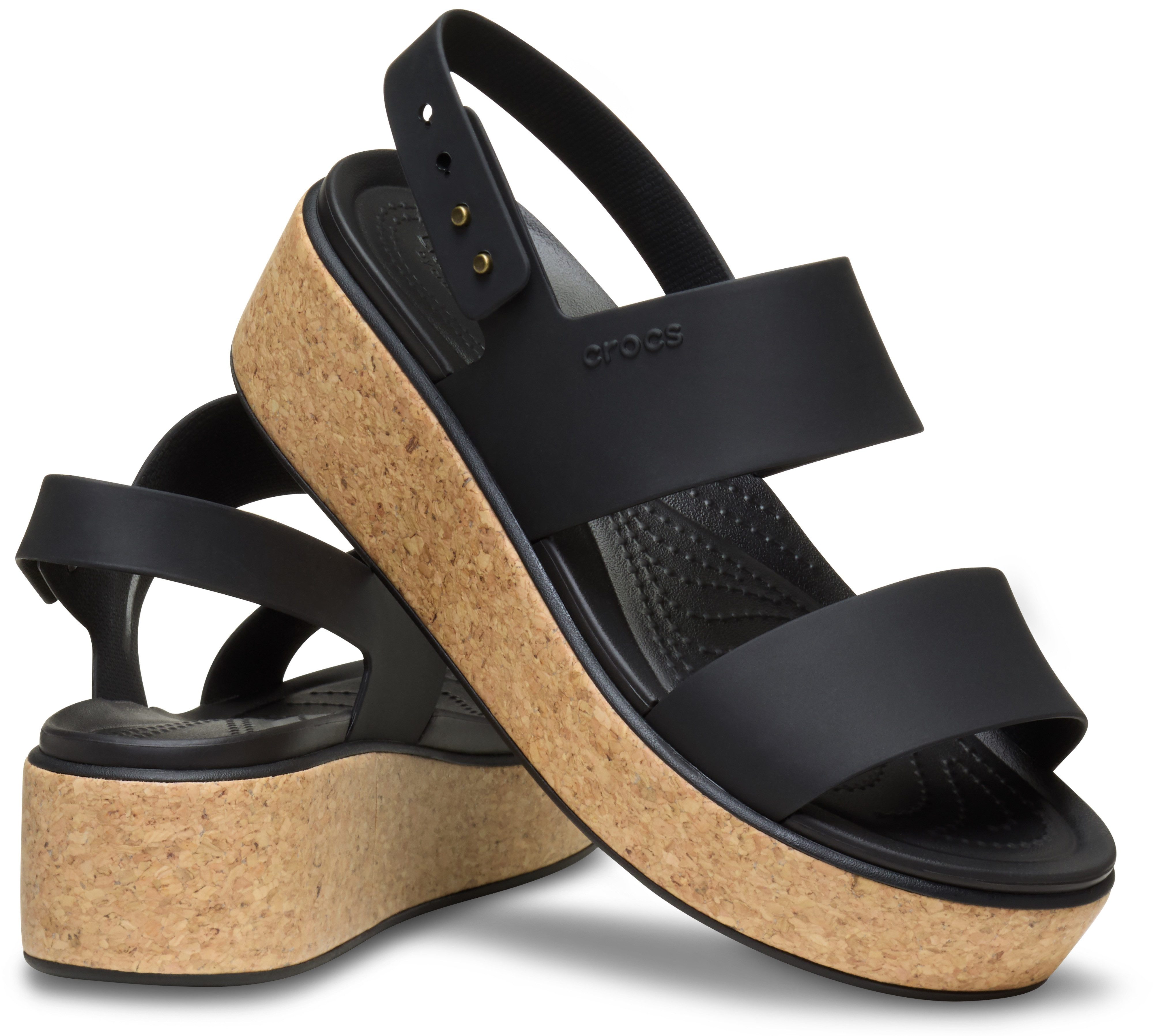 Crocs Sleehaksandaaltjes Brooklyn Cork Low Wedge