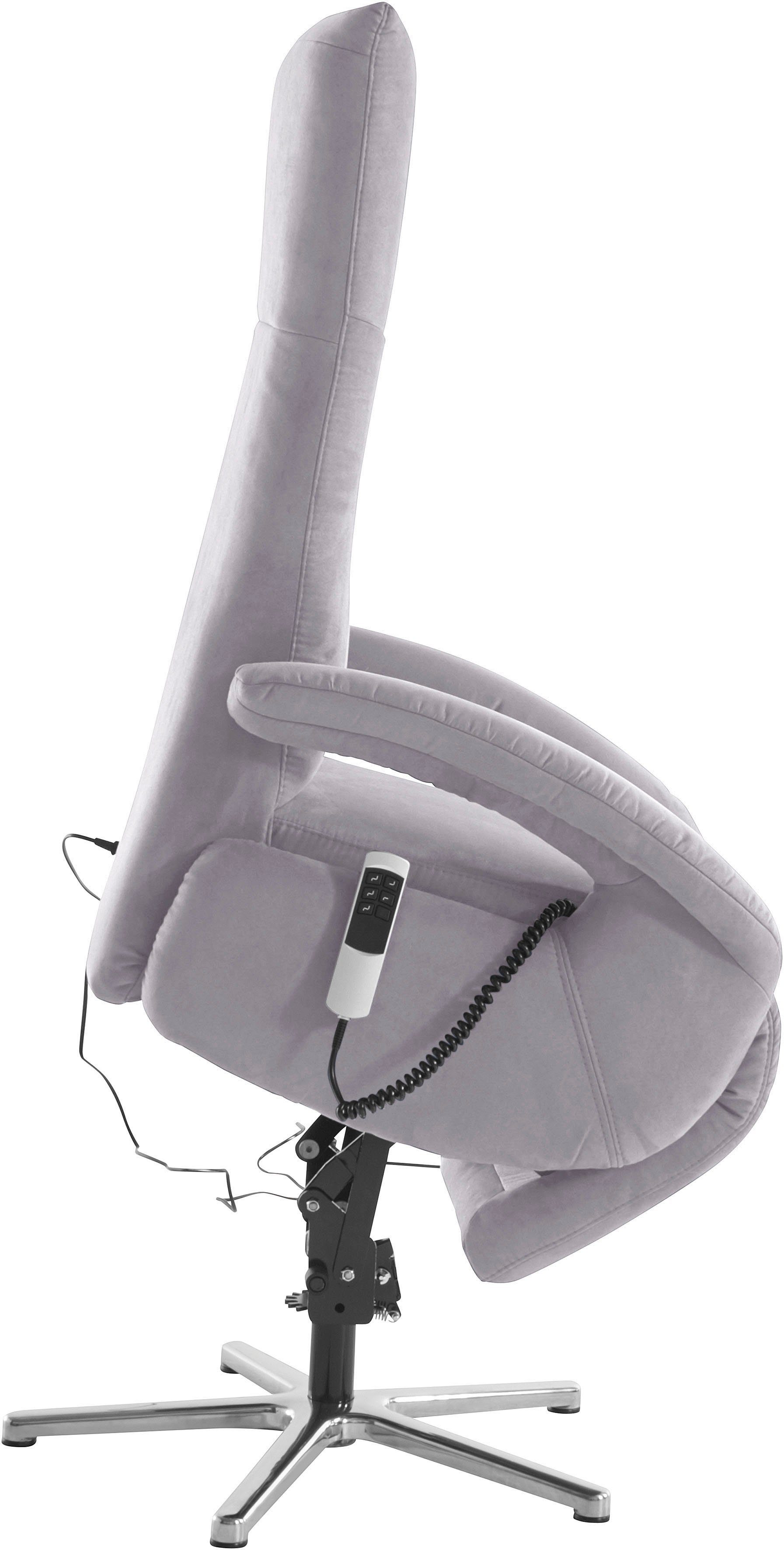 sit&more Relaxfauteuil Tycoon met verstelbare hoofdsteun en 360° draaifunctie keuze tussen handmatige of elektrische functie, ook met accu (draadloos)