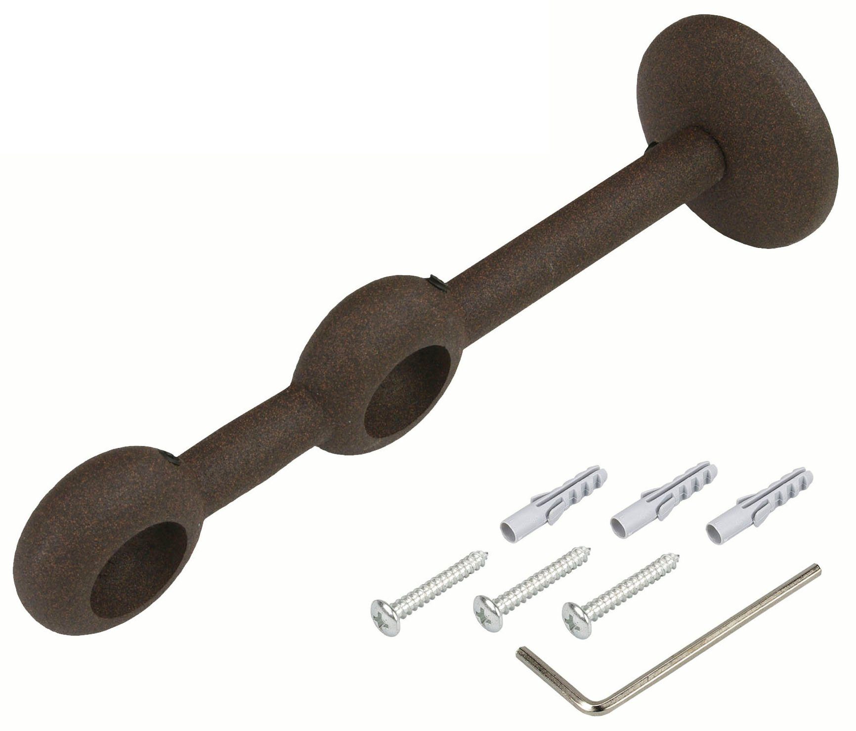 Liedeco Gordijnroedehouder Dubbele beugel, steun 2-sporig "Esperanca" voor 16 mm stangen (1 stuk)