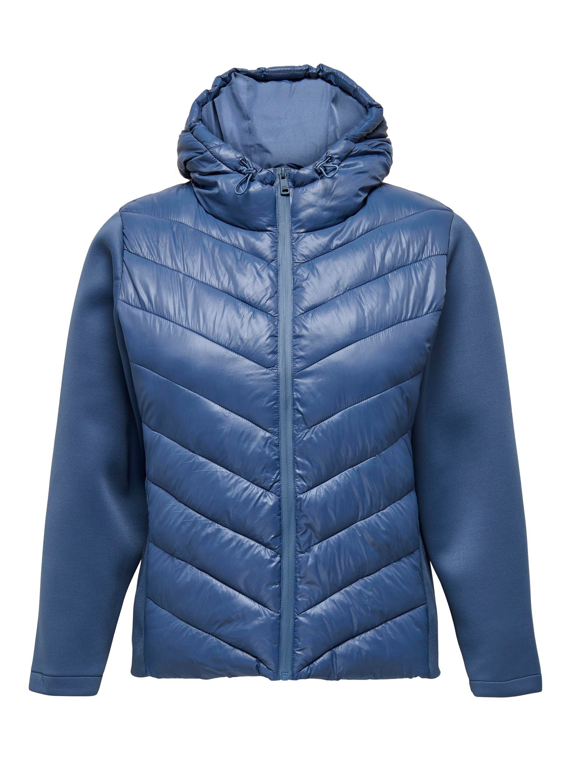 ONLY CARMAKOMA Gewatteerde jas CARSOPHIE MIX FITTED HOOD JACKET OTW dames donsjassen maat M (46/48) blauw