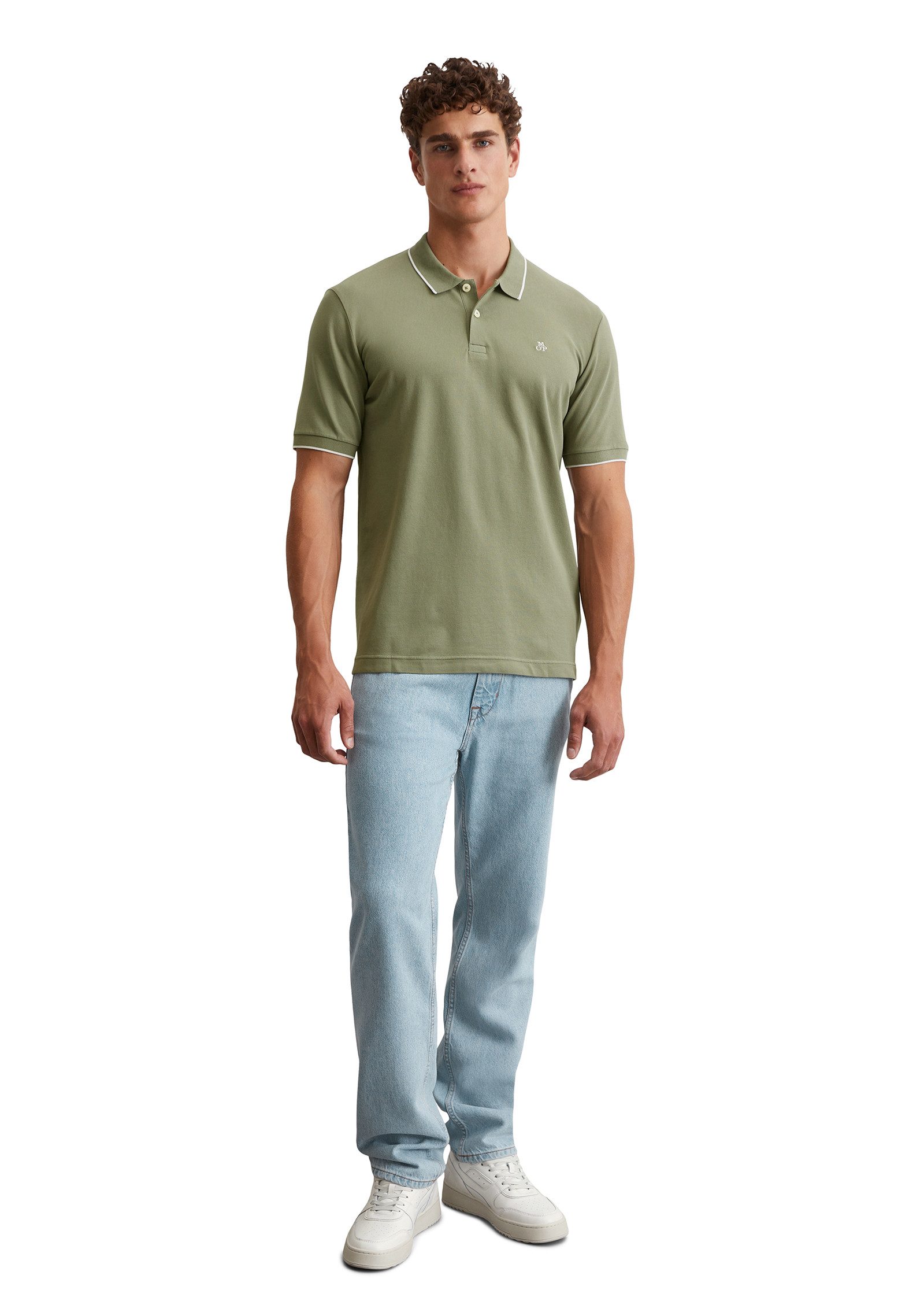 Marc O'Polo Poloshirt van piqué, regular fit, contrasterende details