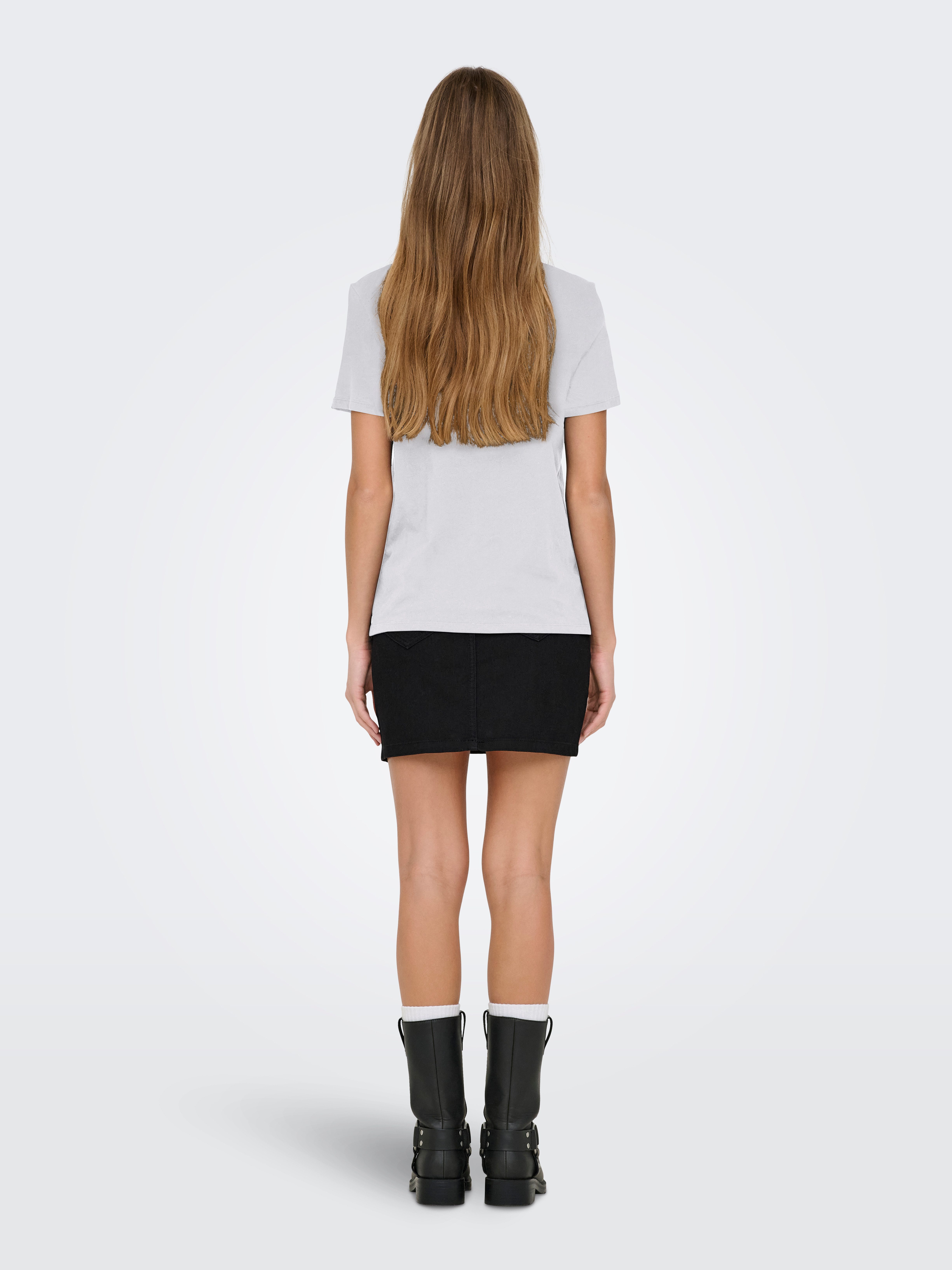Only Shirt met korte mouwen ONLARIANA LIFE S/S O-NECK BOX TOP JRS