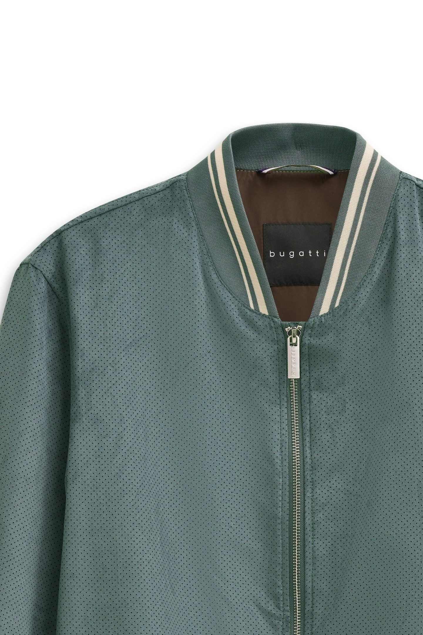 Bugatti Jack in collegestijl Regular fit waterafstotend ondanks licht geperforeerde bovenstof