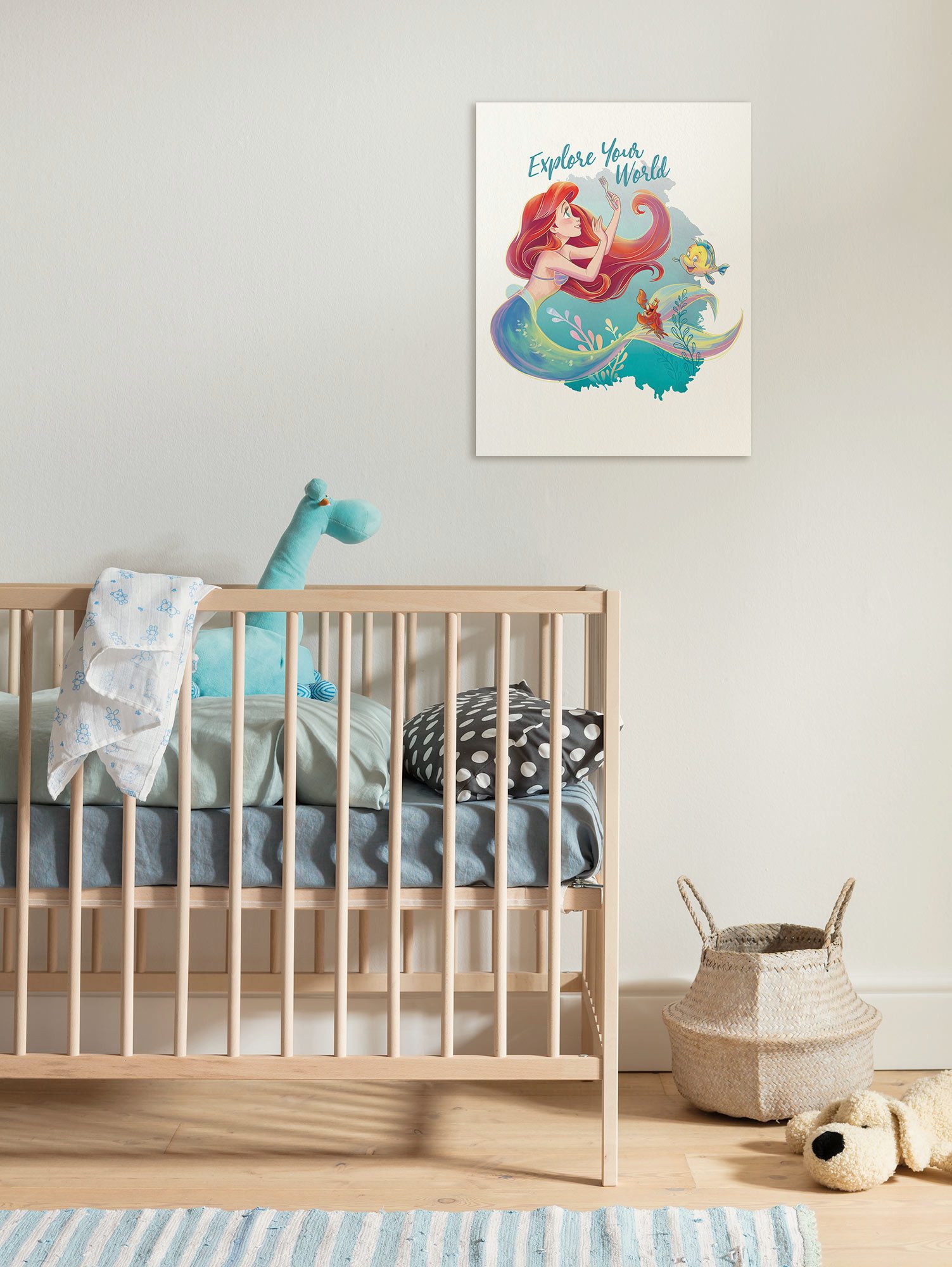 Komar Artprint op linnen Disney Ariel Explore your World 300 x 280 cm (breedte x hoogte) - behang, vlies, woonkamer, slaapkamer (1 stuk) foto