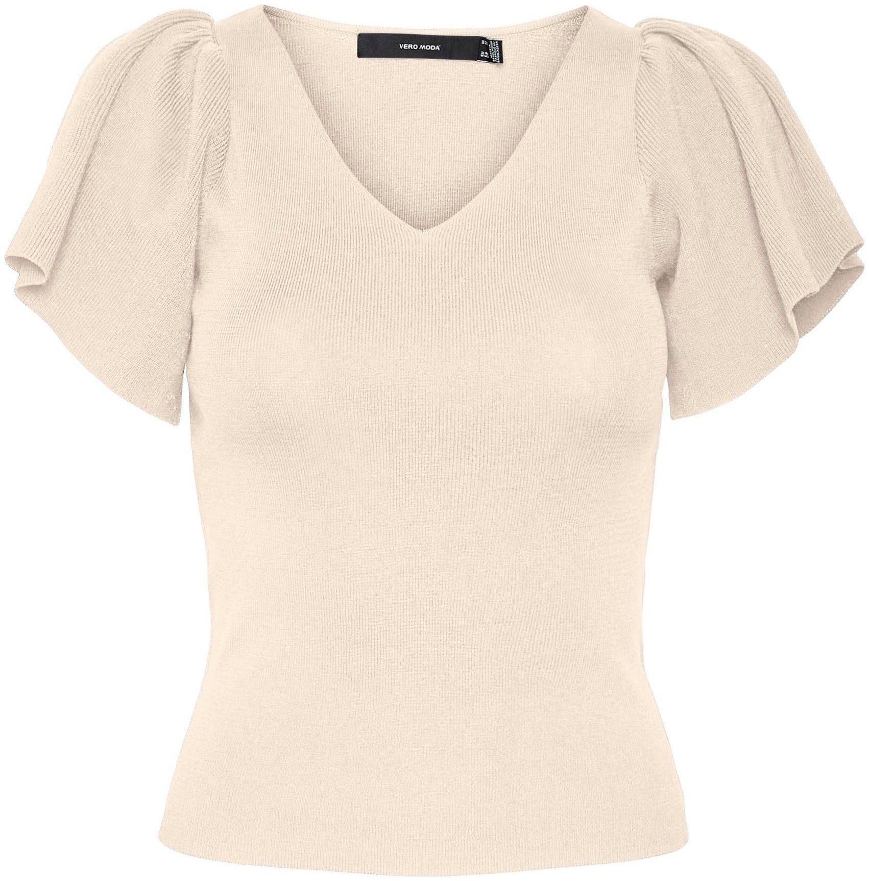 Vero Moda Gebreide trui VMGINNY SS V-NECK PULLOVER NOOS
