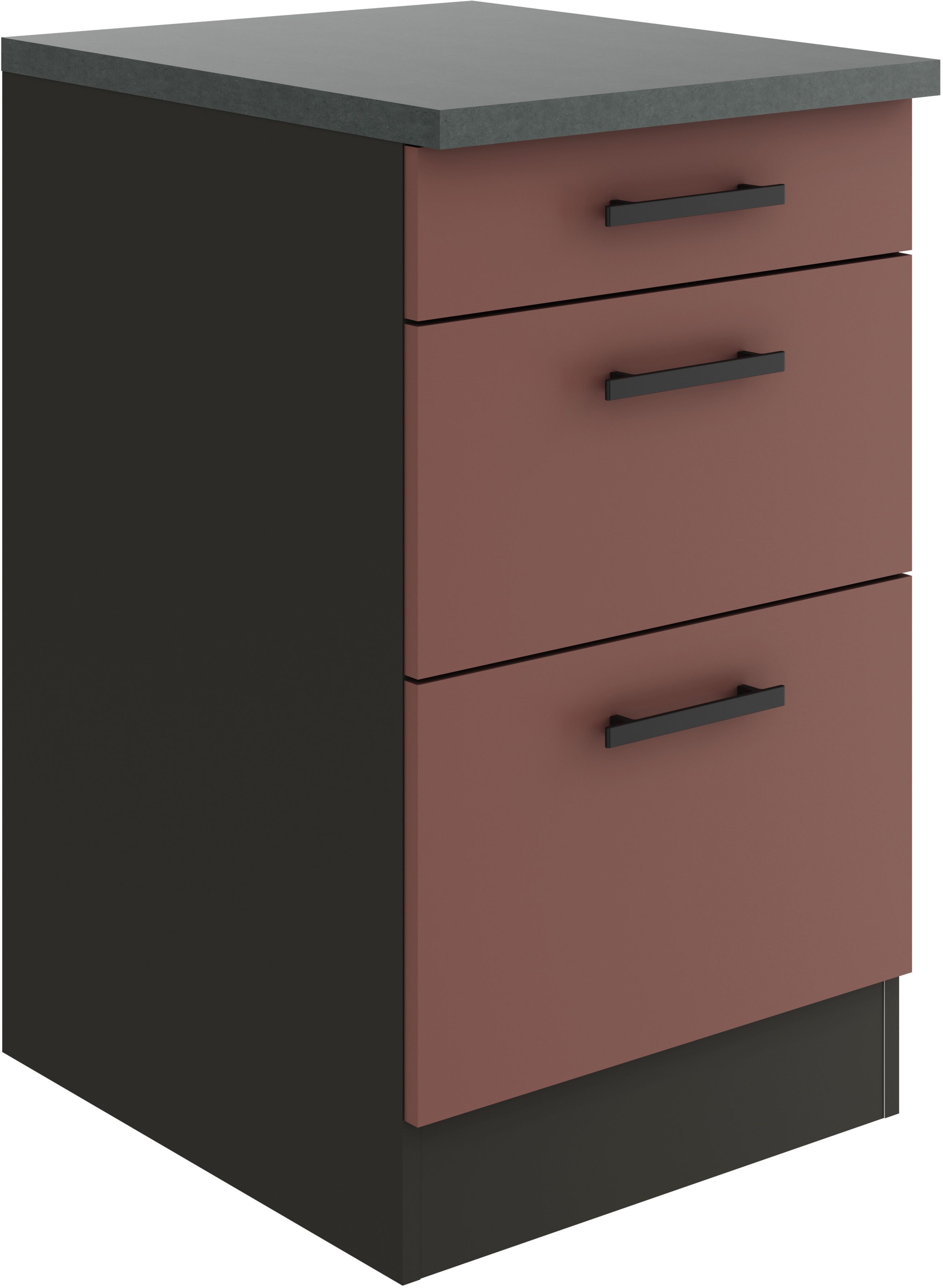 OPTIFIT Onderkast Palma Breedte 50 cm, met 3 lades onderkasten rood