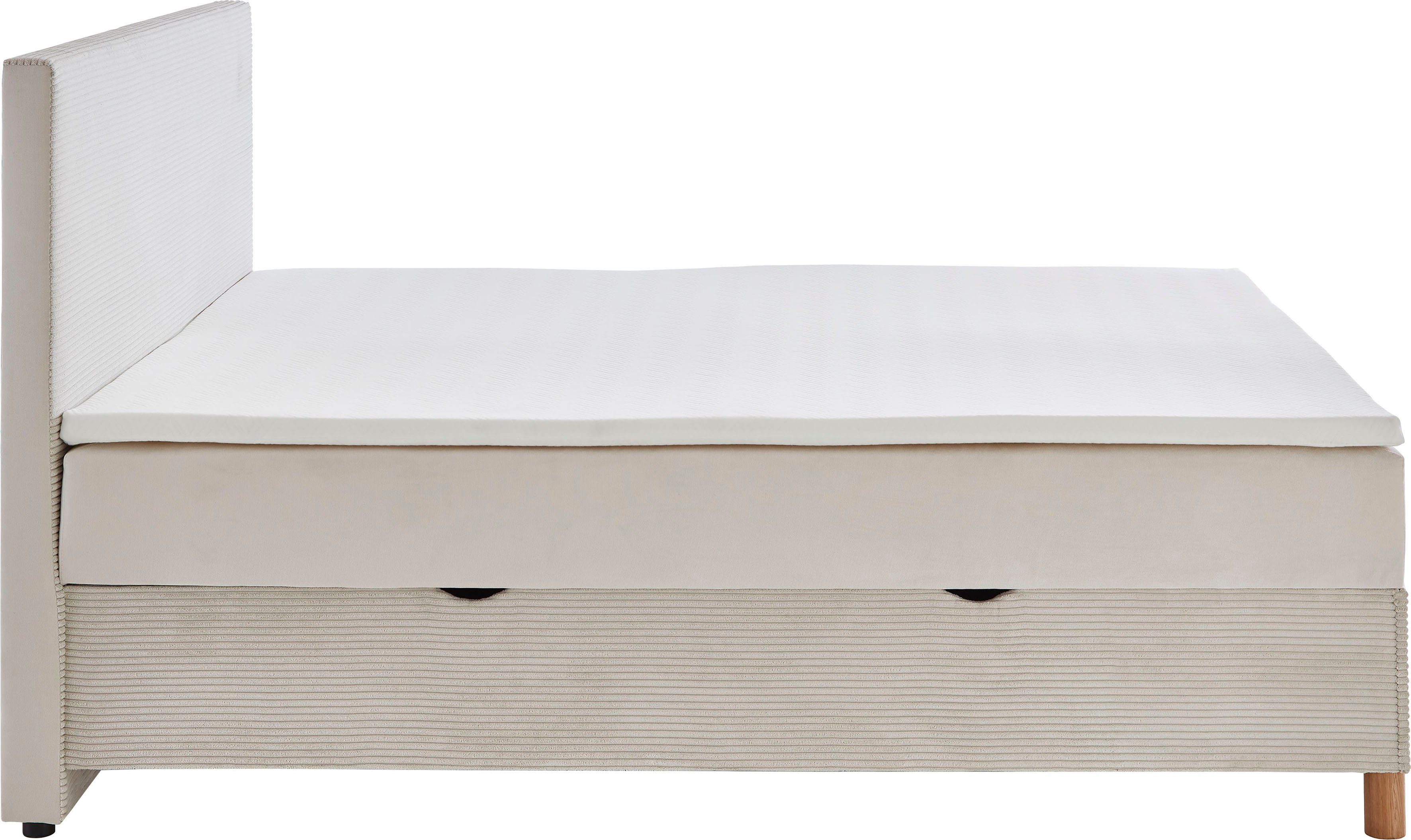 meise.möbel Boxspring Corsica met bedkist en topmatras, bekleding in een stof- en cordmix