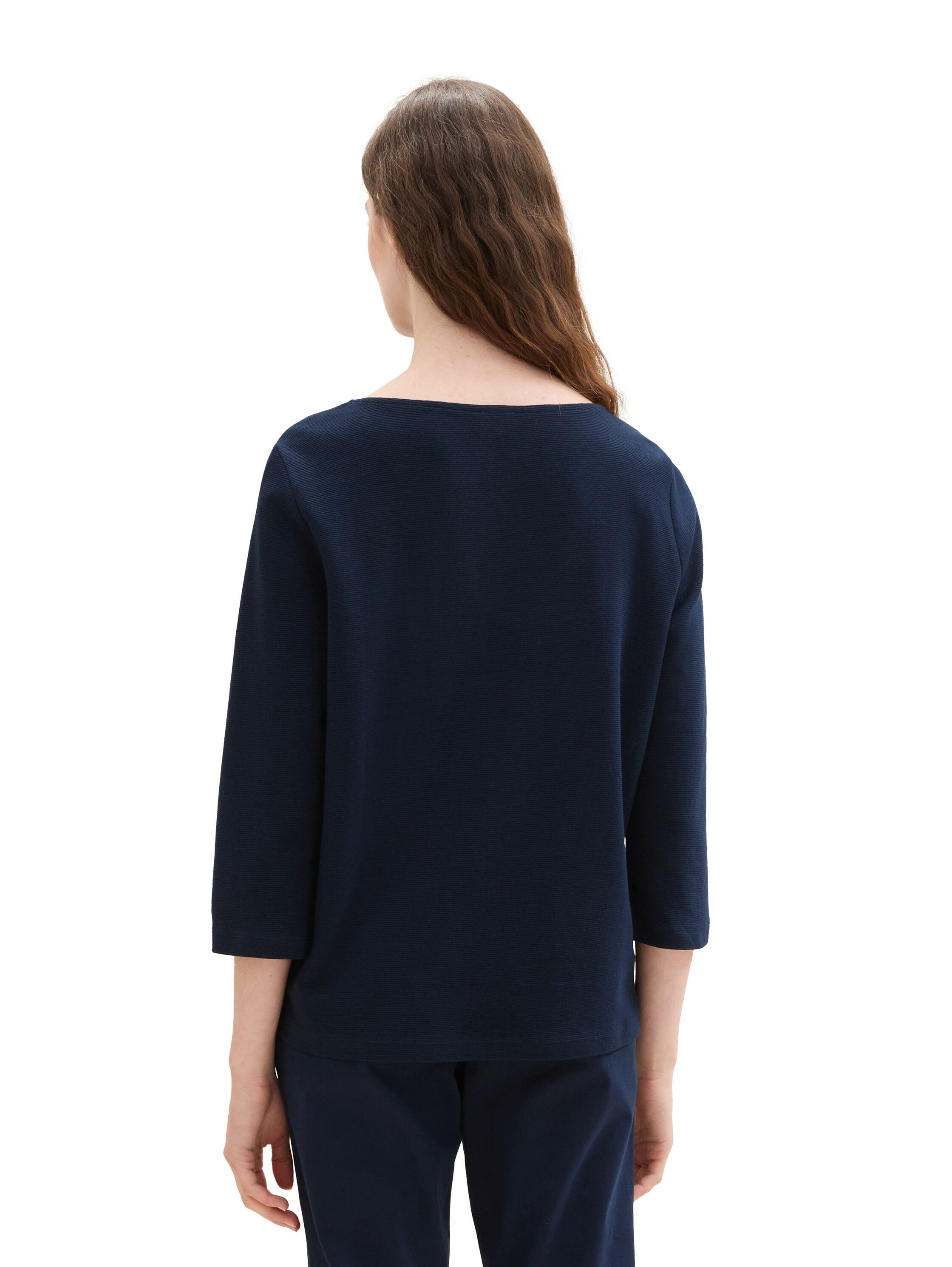Tom Tailor Shirt met lange mouwen met structuur