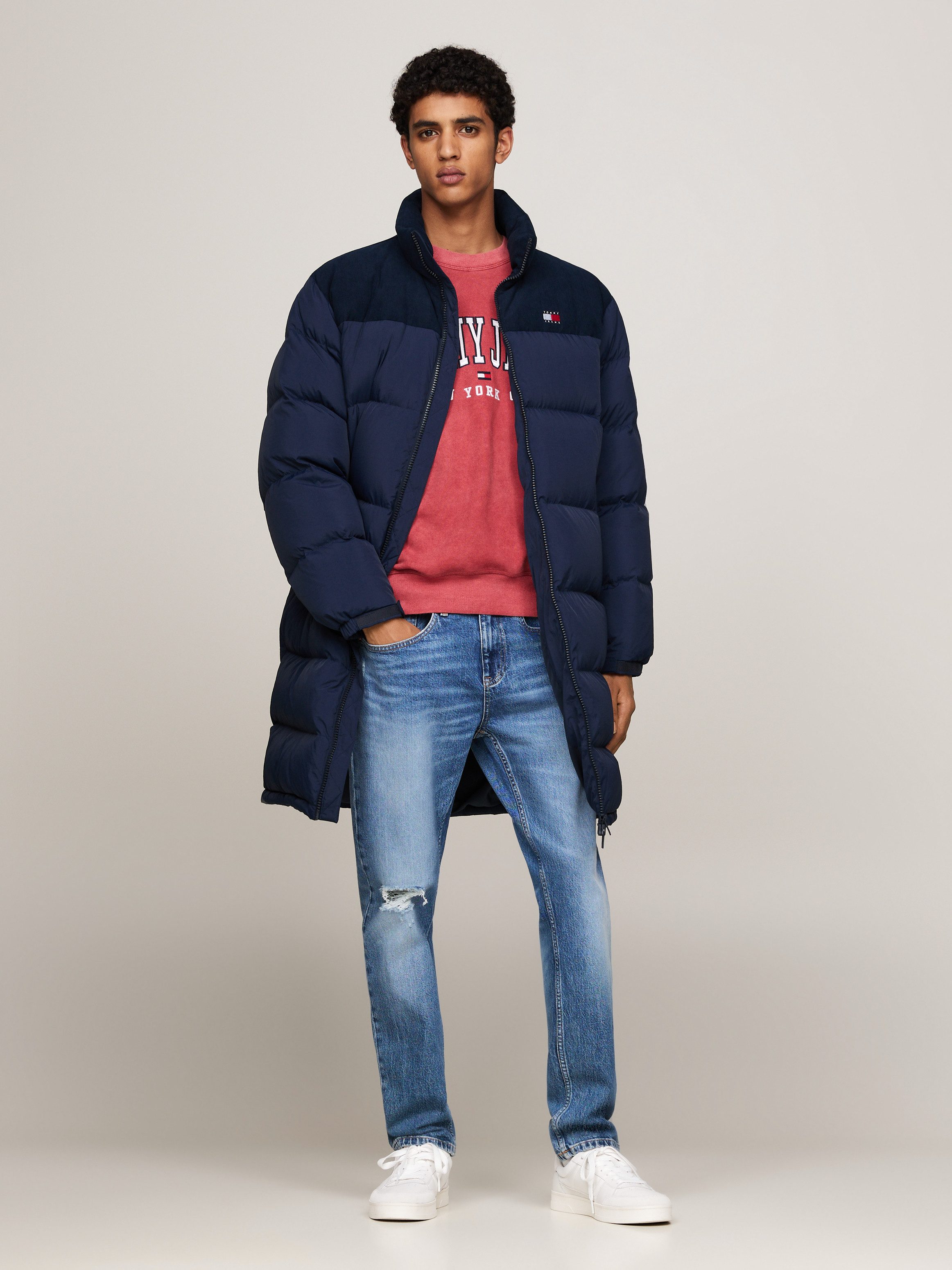 TOMMY JEANS Gewatteerde jas TJM CORD MIX ALASKA PARKA heren winterjassen maat XL blauw