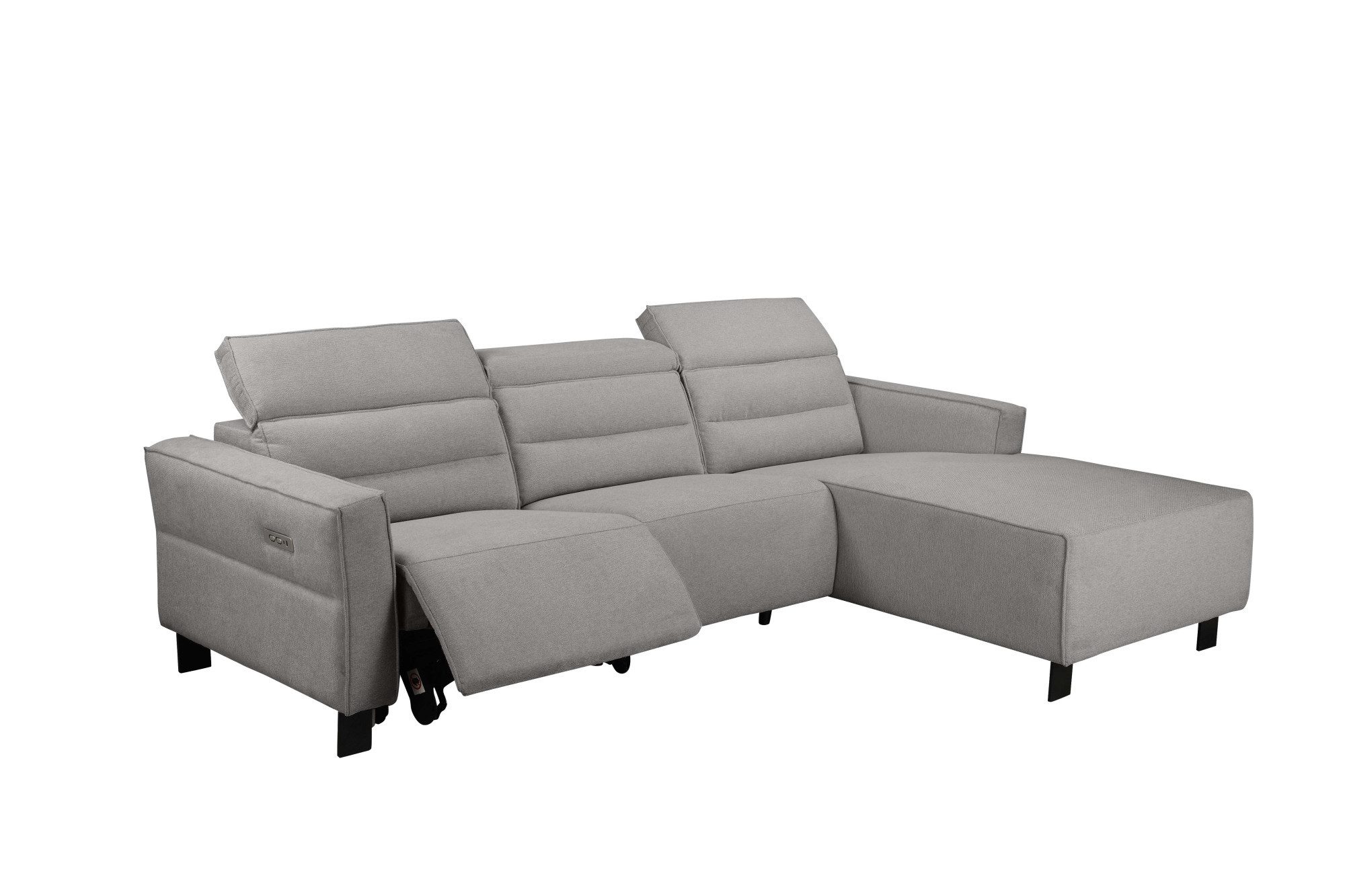 Places of Style Hoekbank Carpari, L-vorm, 263 cm, handmatige of elektrische relaxfunctie