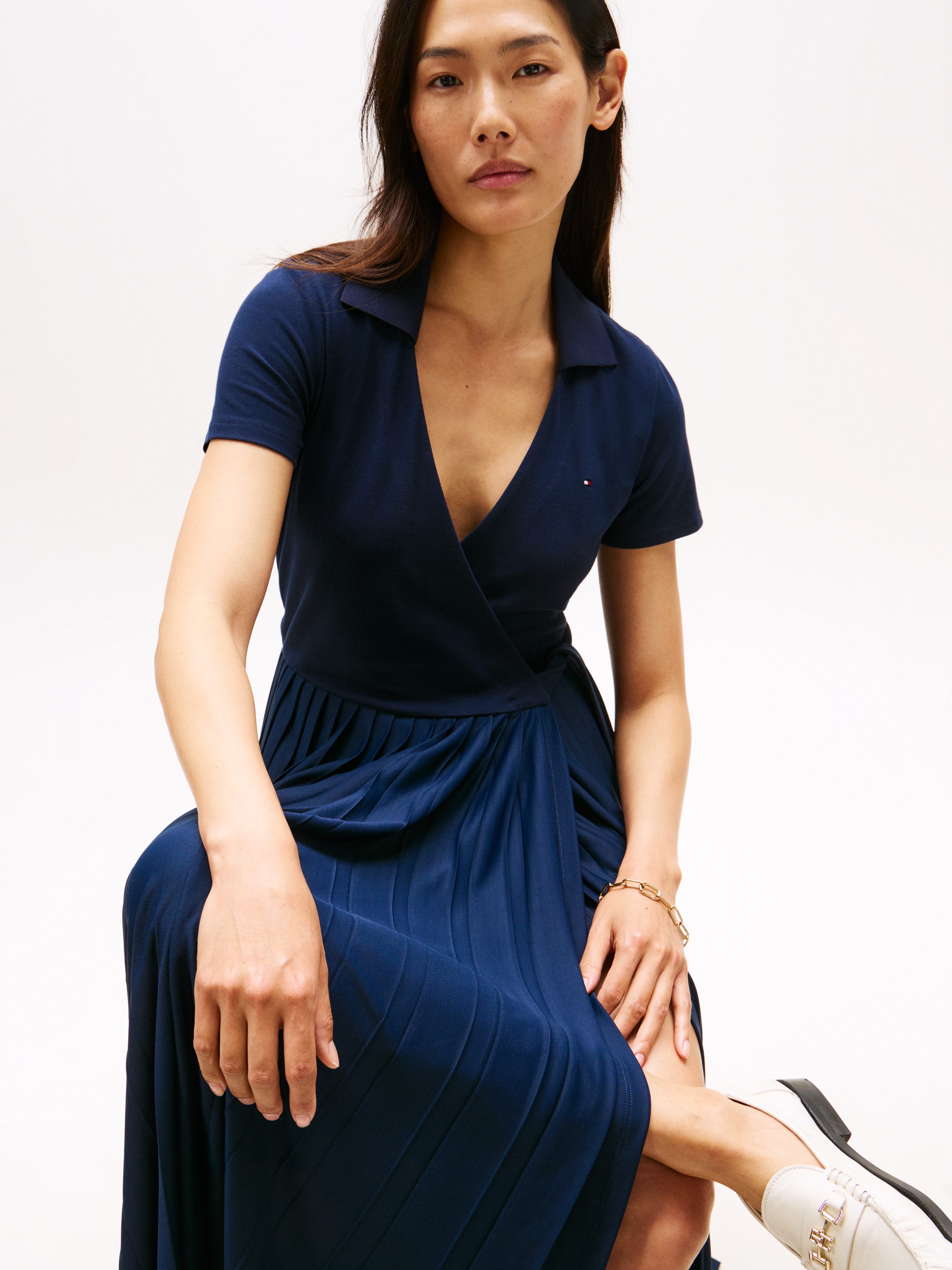 Tommy Hilfiger Wikkeljurk 1985 PLEATED WRAP POLO DRS