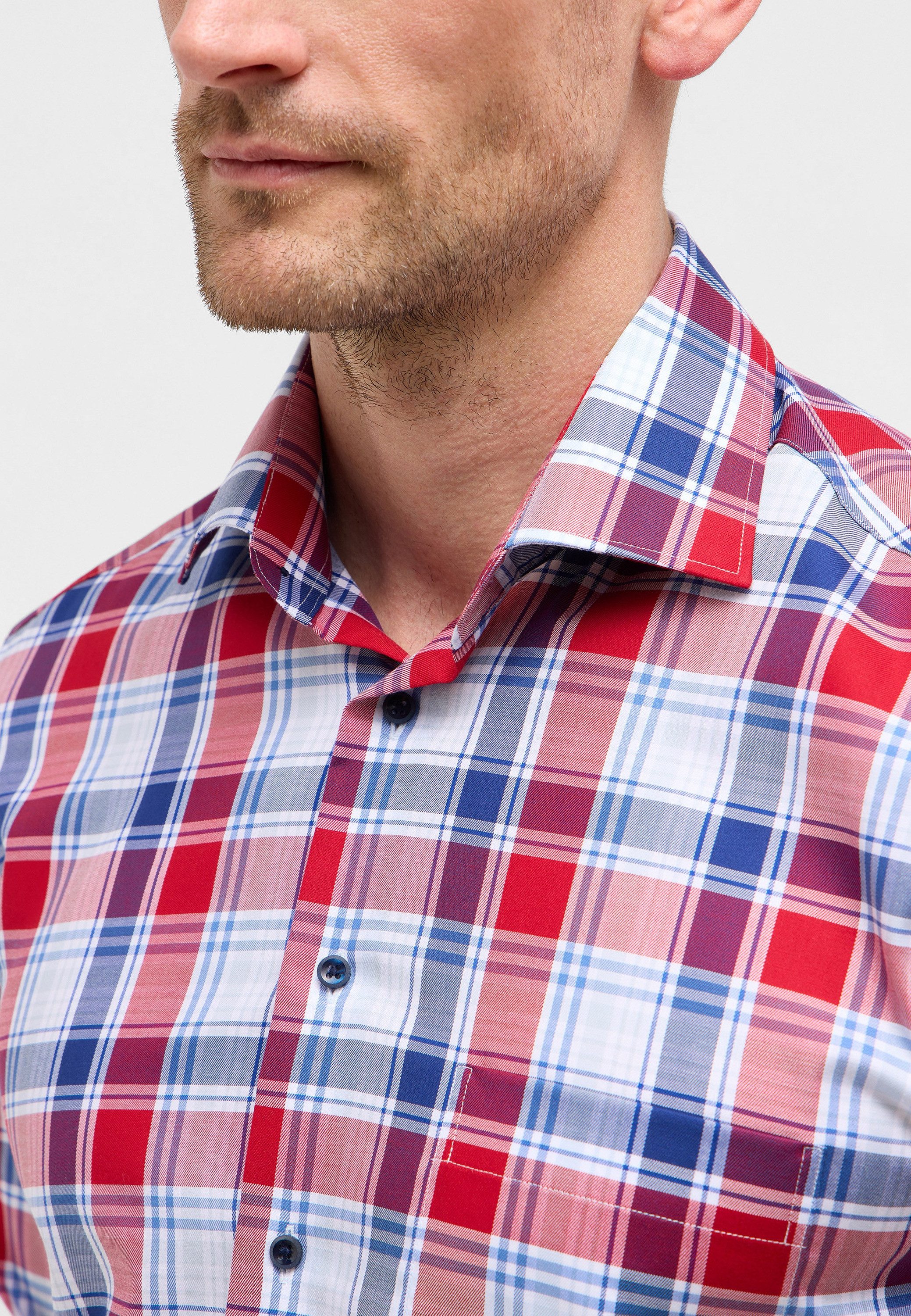 Eterna Overhemd met lange mouwen MODERN FIT NON IRON (strijkvrij)