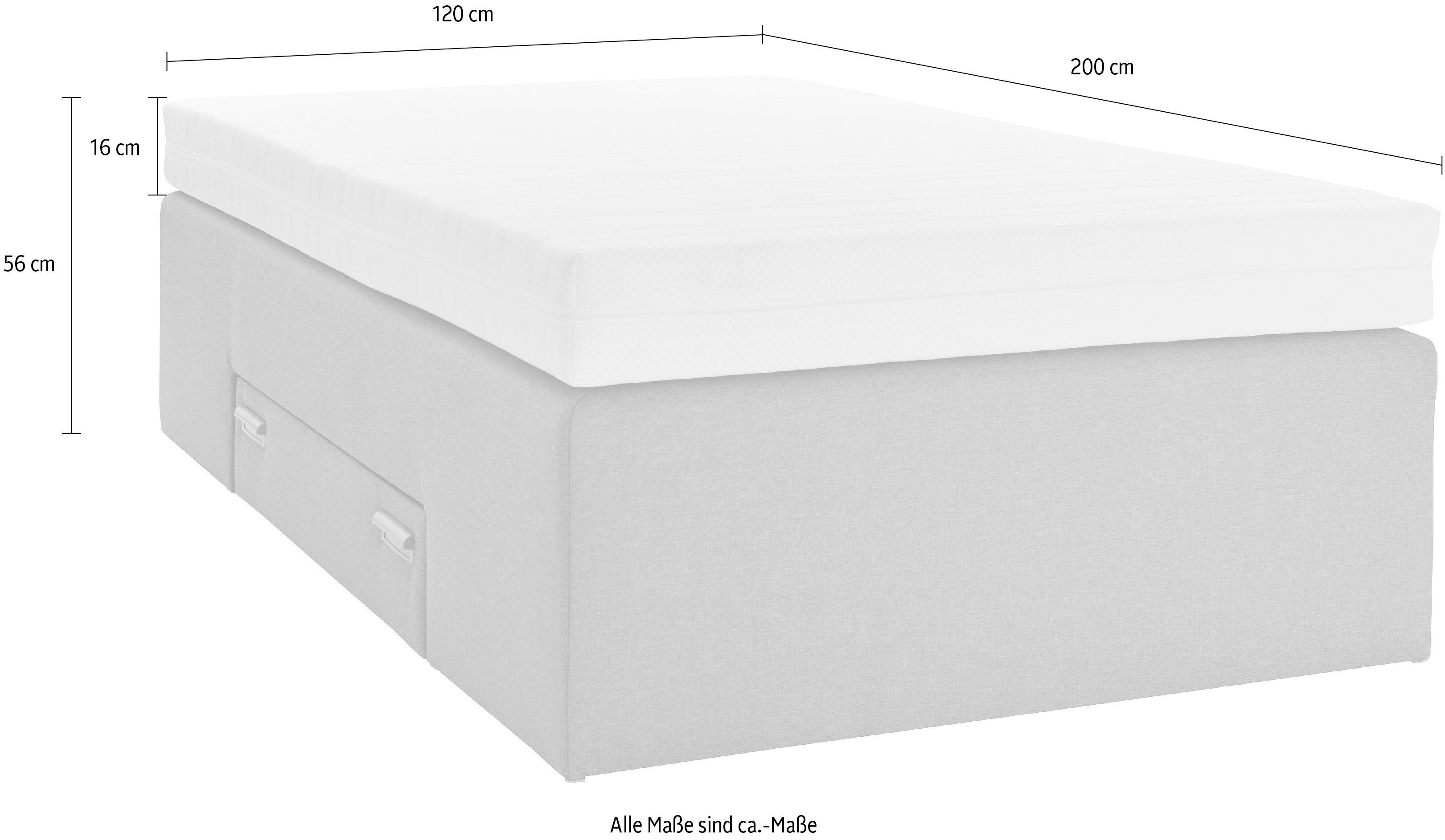 Westfalia Polsterbetten Boxspring met geïntegreerde lade, vrij plaatsbaar