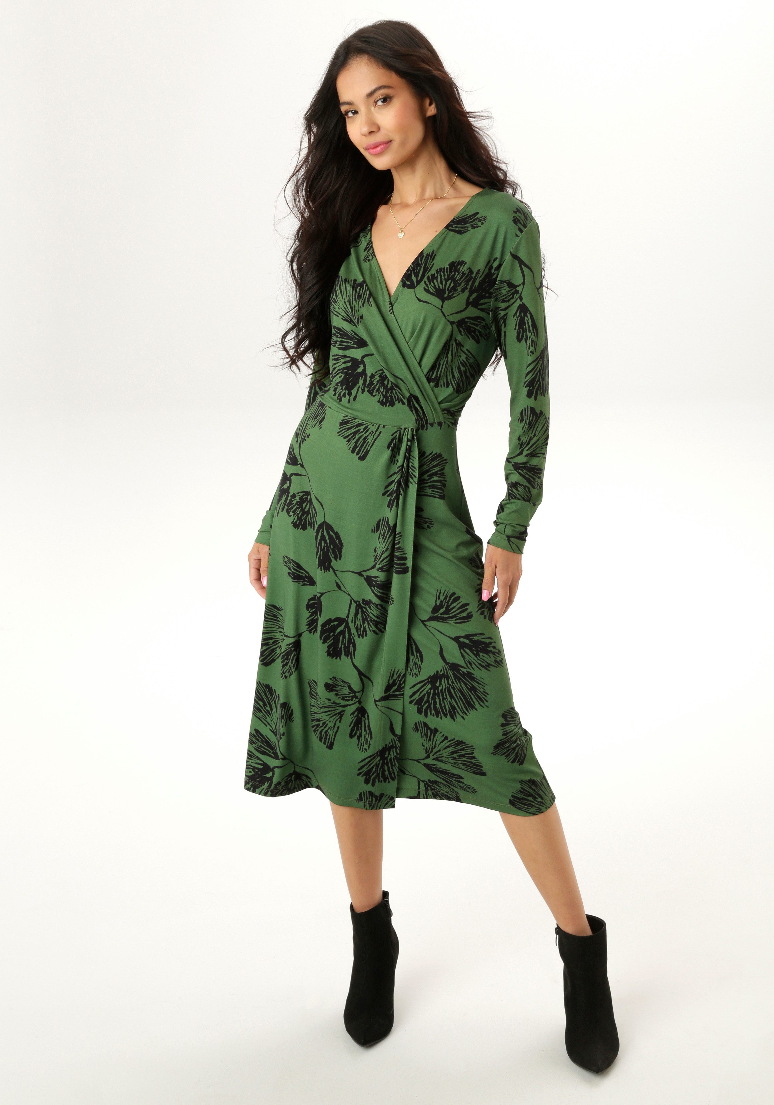 Aniston SELECTED Jerseyjurk in wikkel-look - nieuwe collectie