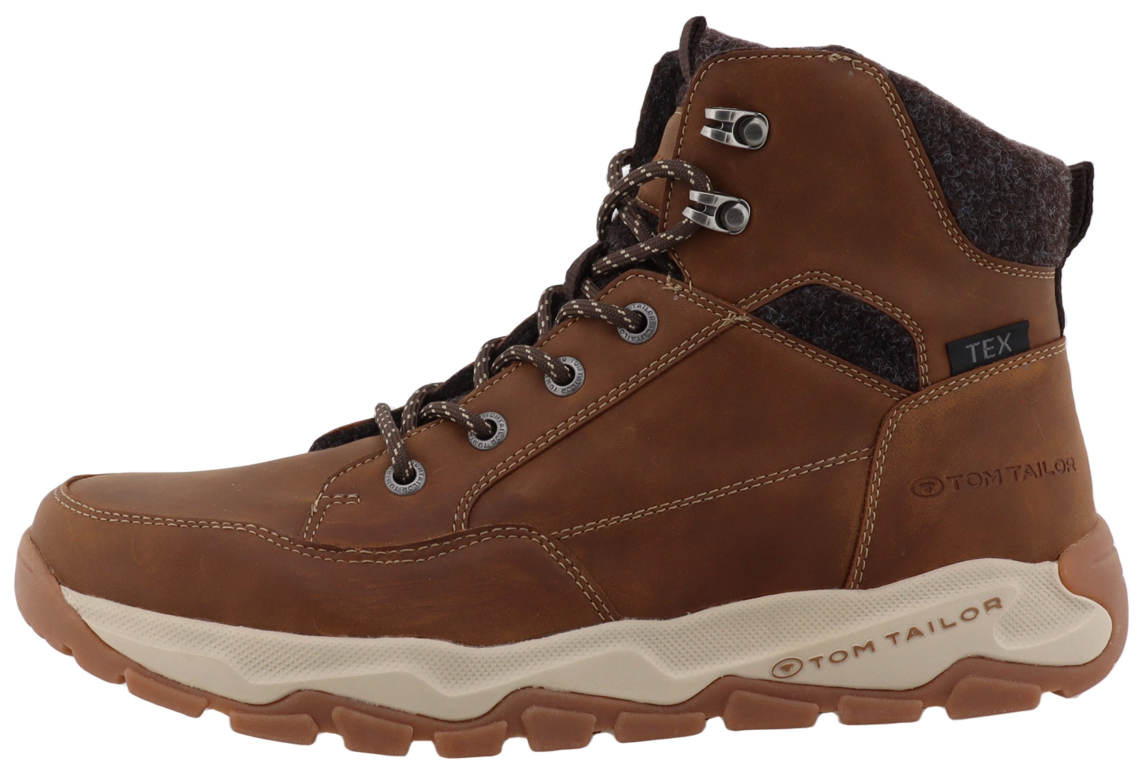 Tom Tailor Veterschoenen herfstlaarzen, outdoorschoen met waterafstotende tex-uitrusting