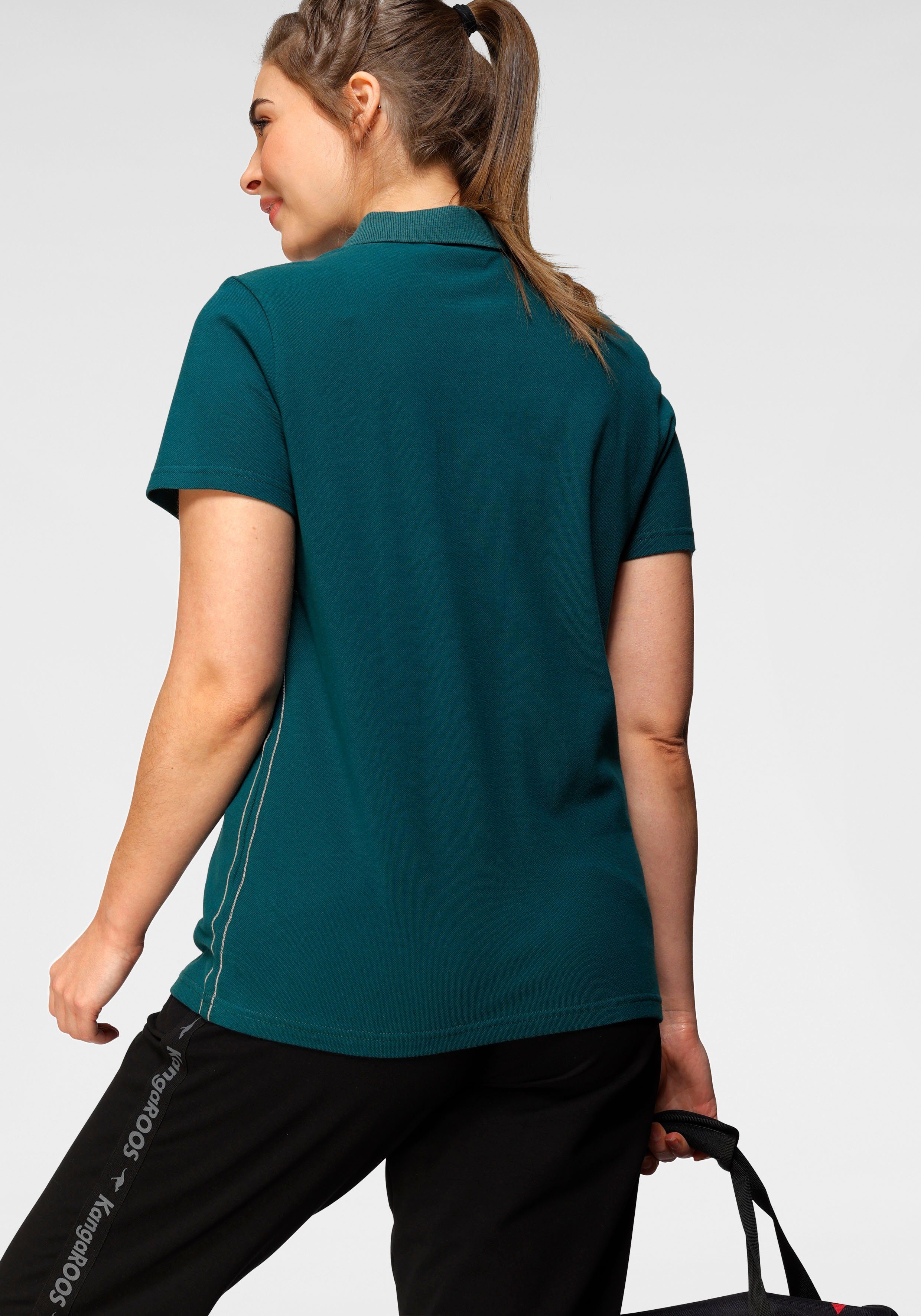 KangaROOS Poloshirt Korte mouwen, effen, polokraag, van katoen