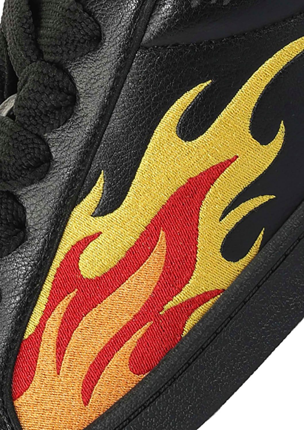 Buffalo Sneakers Liberty vrijetijdsschoen, lage schoen, veterschoen met vlammenmotief
