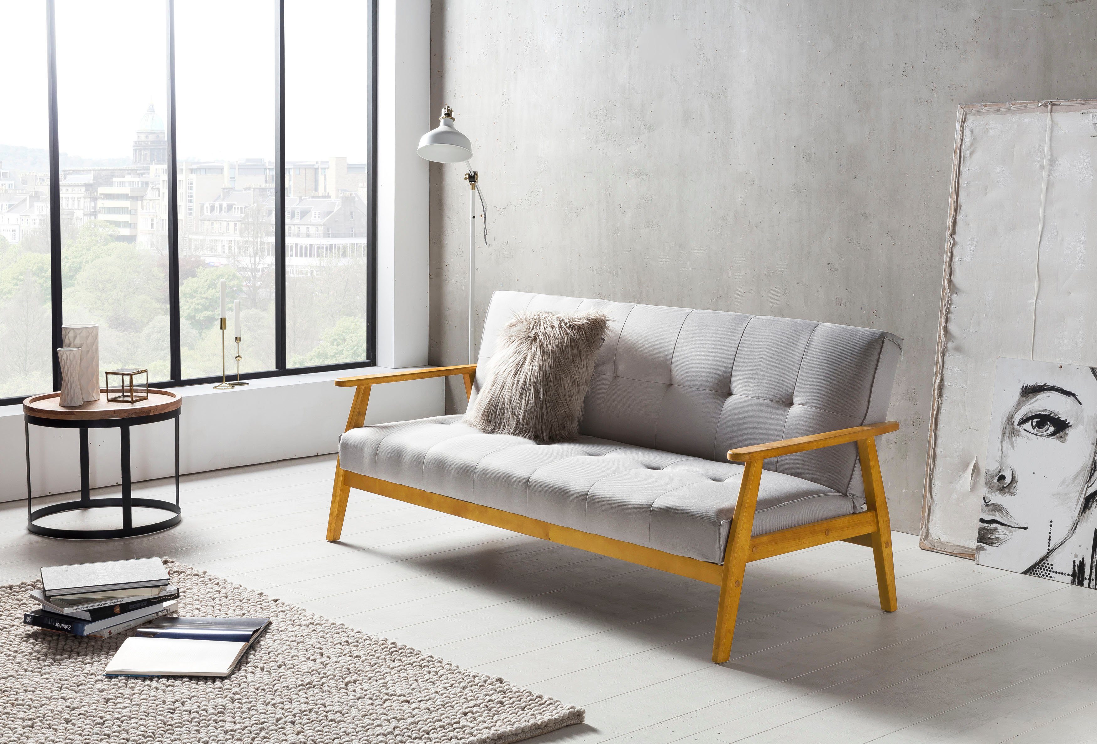 SalesFever Slaapbank Skagen, Sofa, 3-Sitzer Met 60° relax- en slaapfunctie