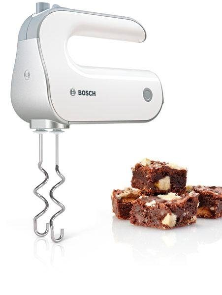BOSCH Handmixer Styline MFQ4030, roestvrijstalen garde/deeghaak, 5 standen, wit