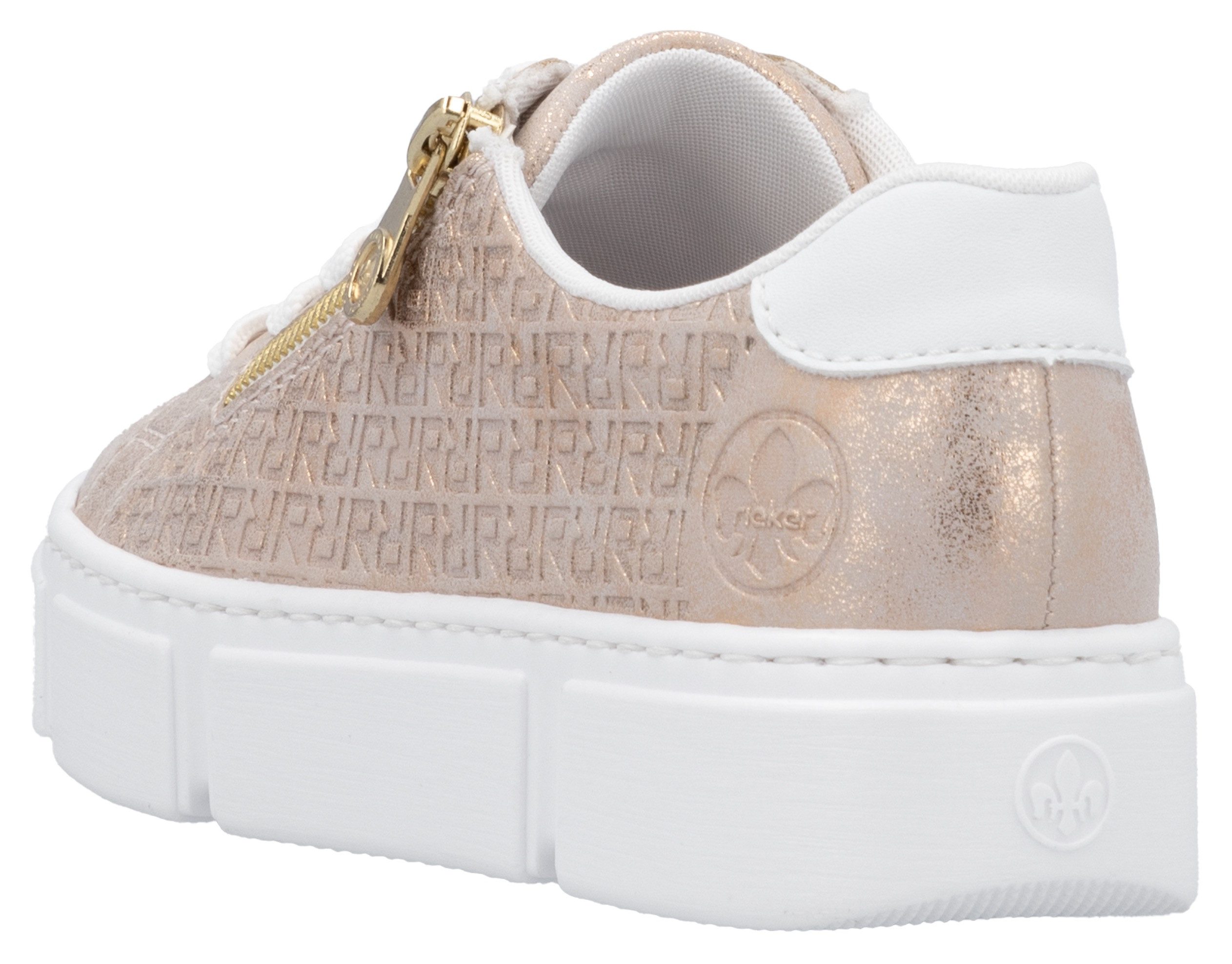 Rieker Plateausneakers , vrijetijdsschoen, lage schoen, veterschoen met rits