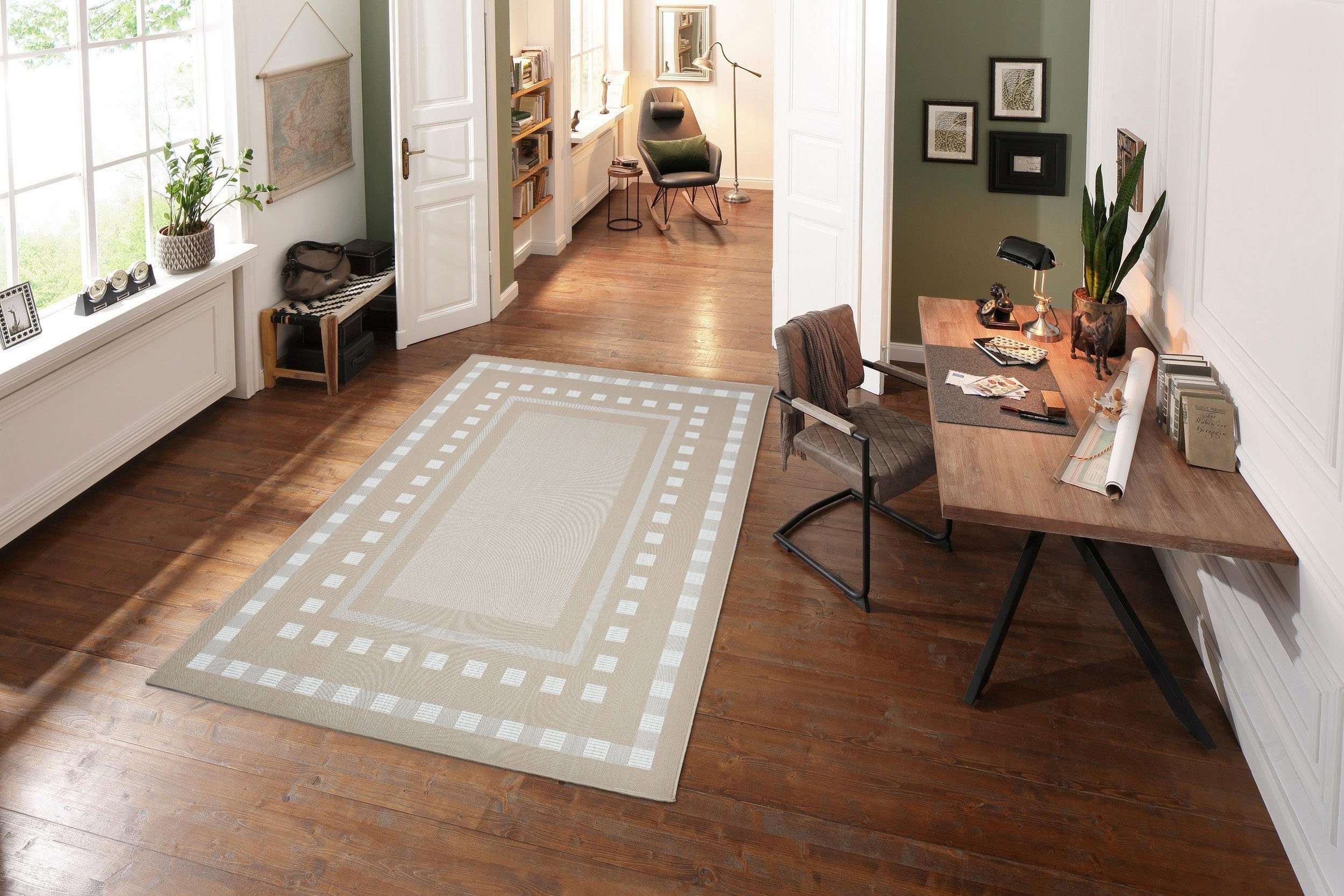 andas Vloerkleed Dalija Geschikt voor buiten, sisal-look, weerbestendig & uv-bestendig, platweefsel