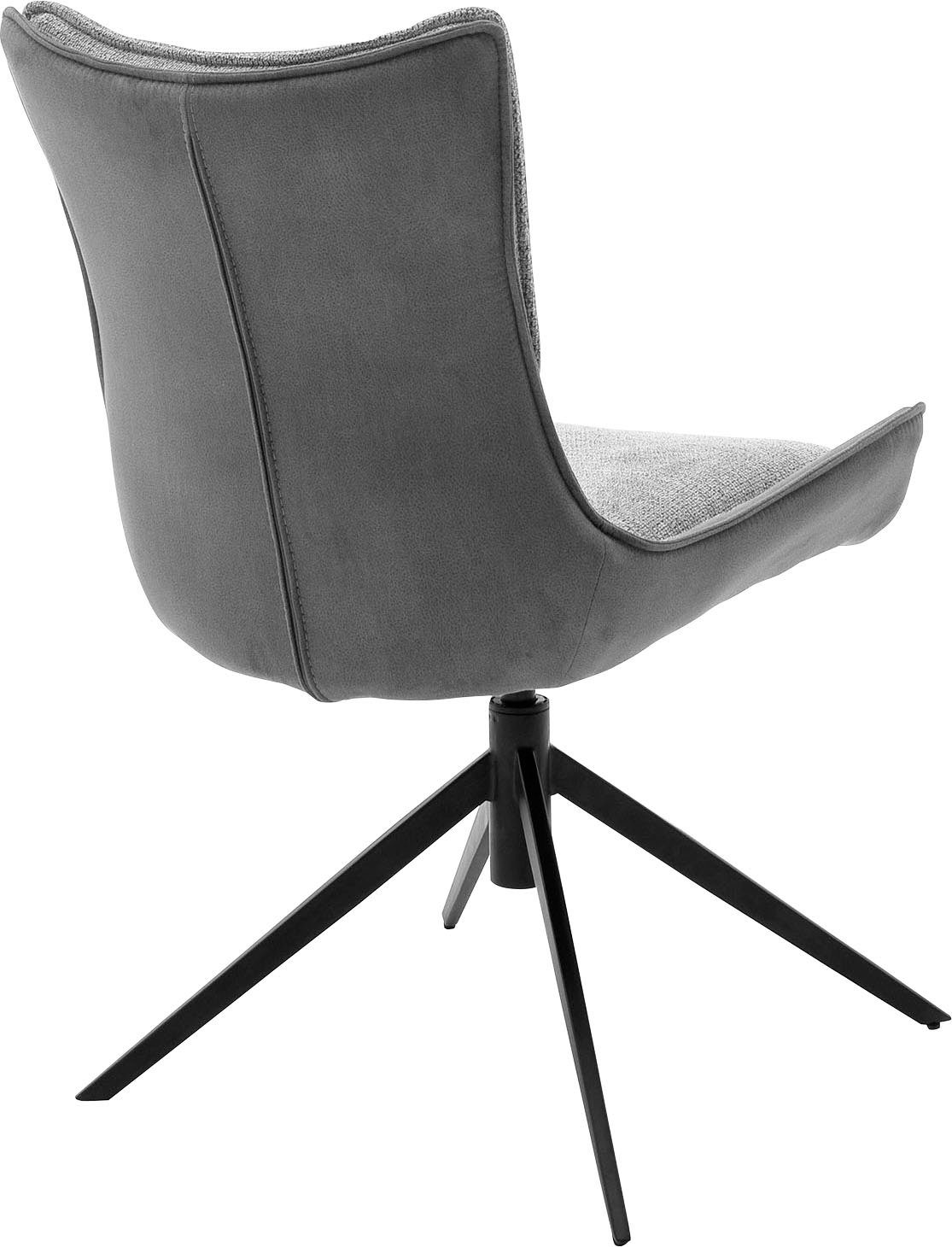 MCA furniture Stoel met 4 poten Kitami Eetkamerstoel draaibaar 360° met nivellering, bekleding, tot 120 kg (set, 2 stuks)