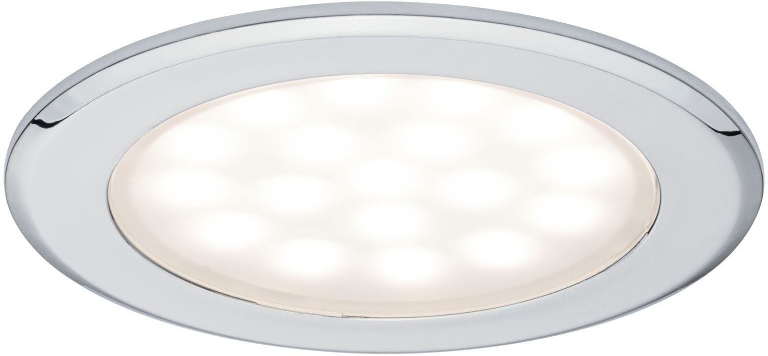 Paulmann Led-inbouwspotje LED Meubel Inbouwlamp rond 2-pack 2x2,5W Chroom (2 stuks)