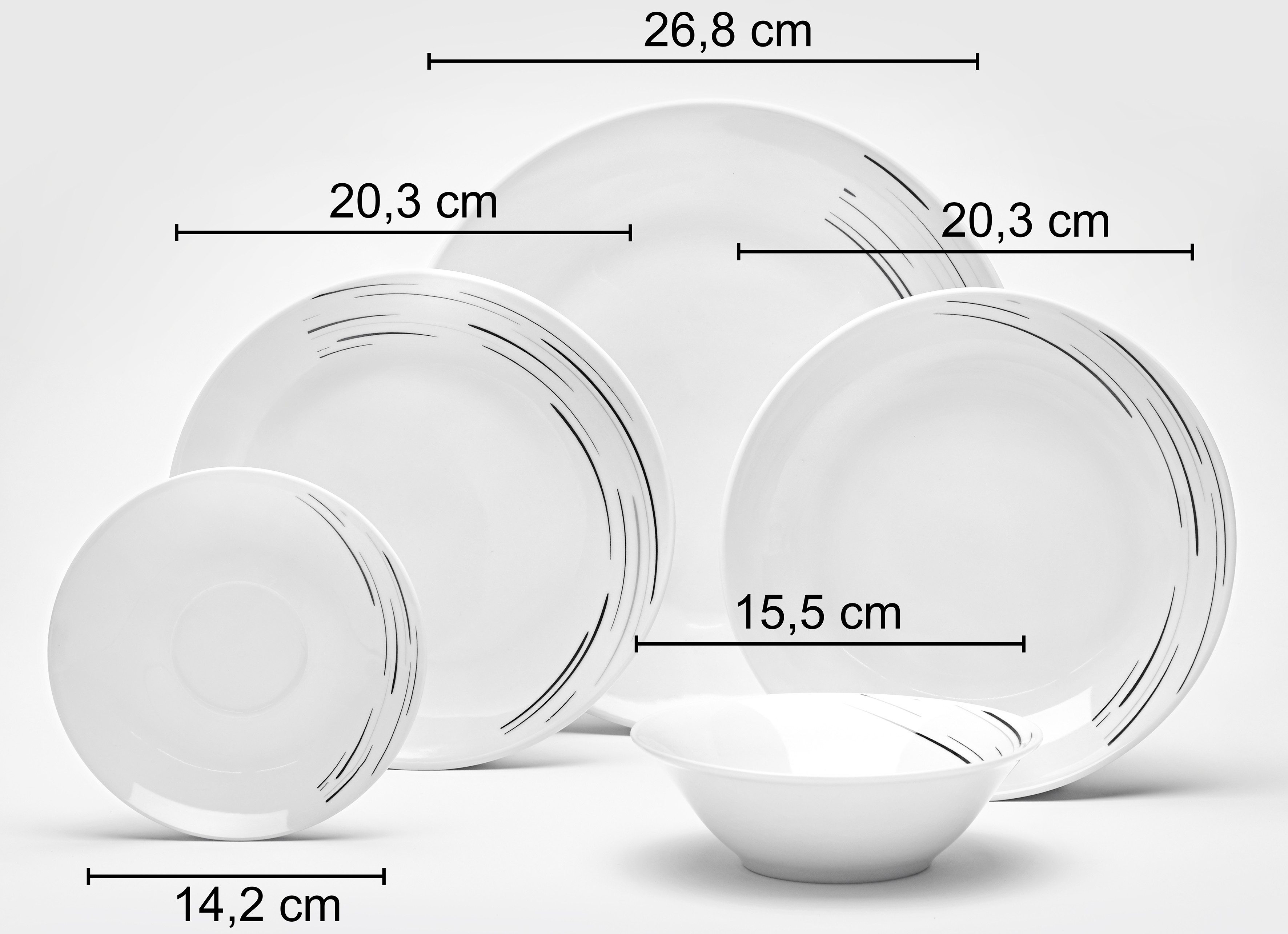 van Well Combi-servies Servies-set Montreal, 32-delig, rond (set, 32-delig)