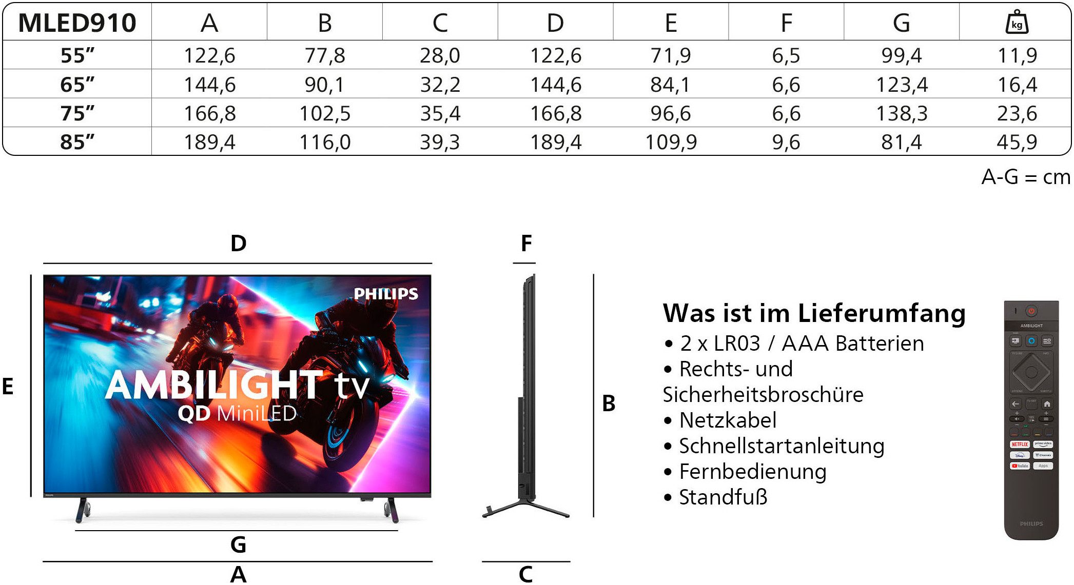Philips Mini-led-tv 55MLED910/12