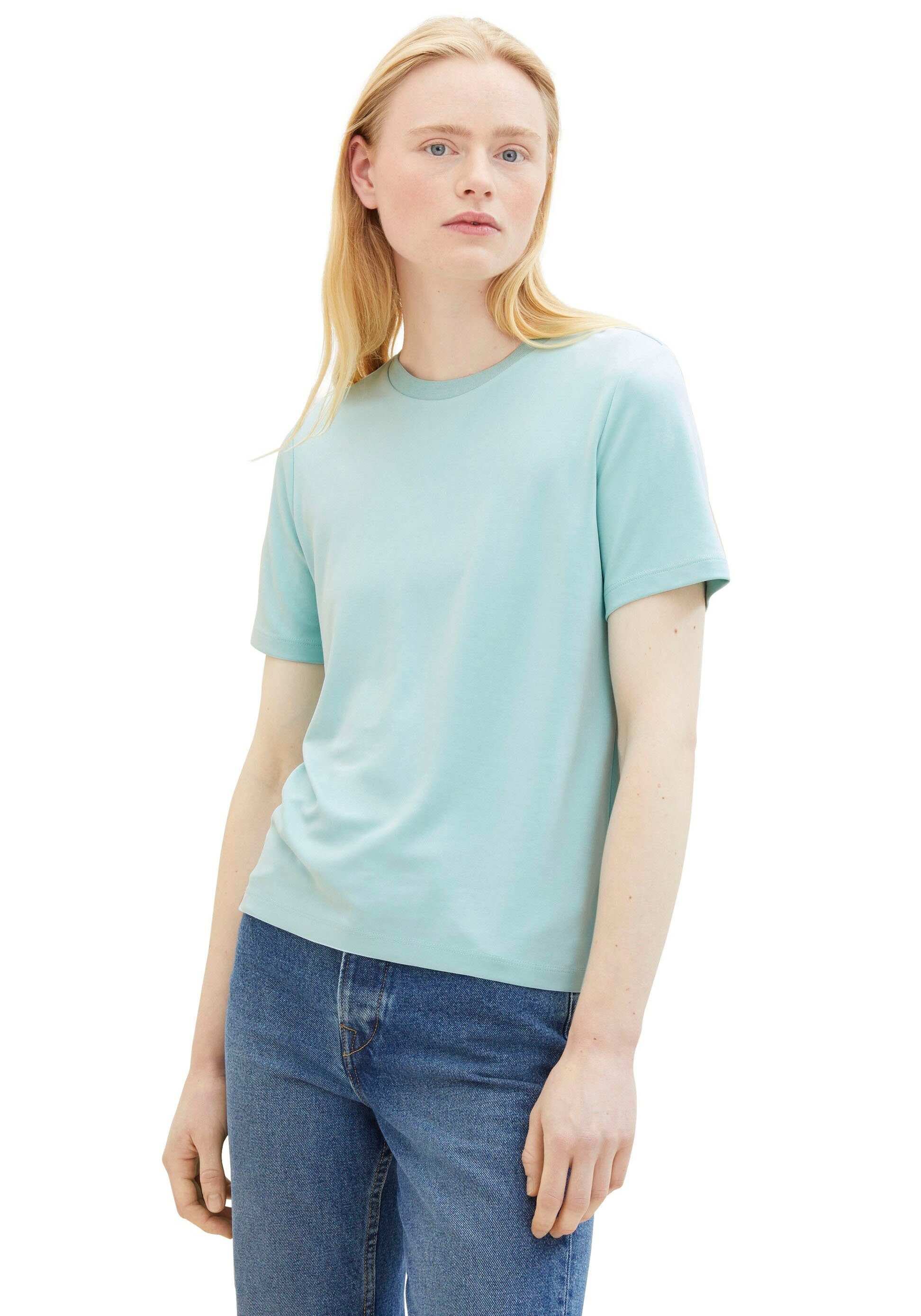 Tom Tailor Denim Shirt met ronde hals met een ronde hals