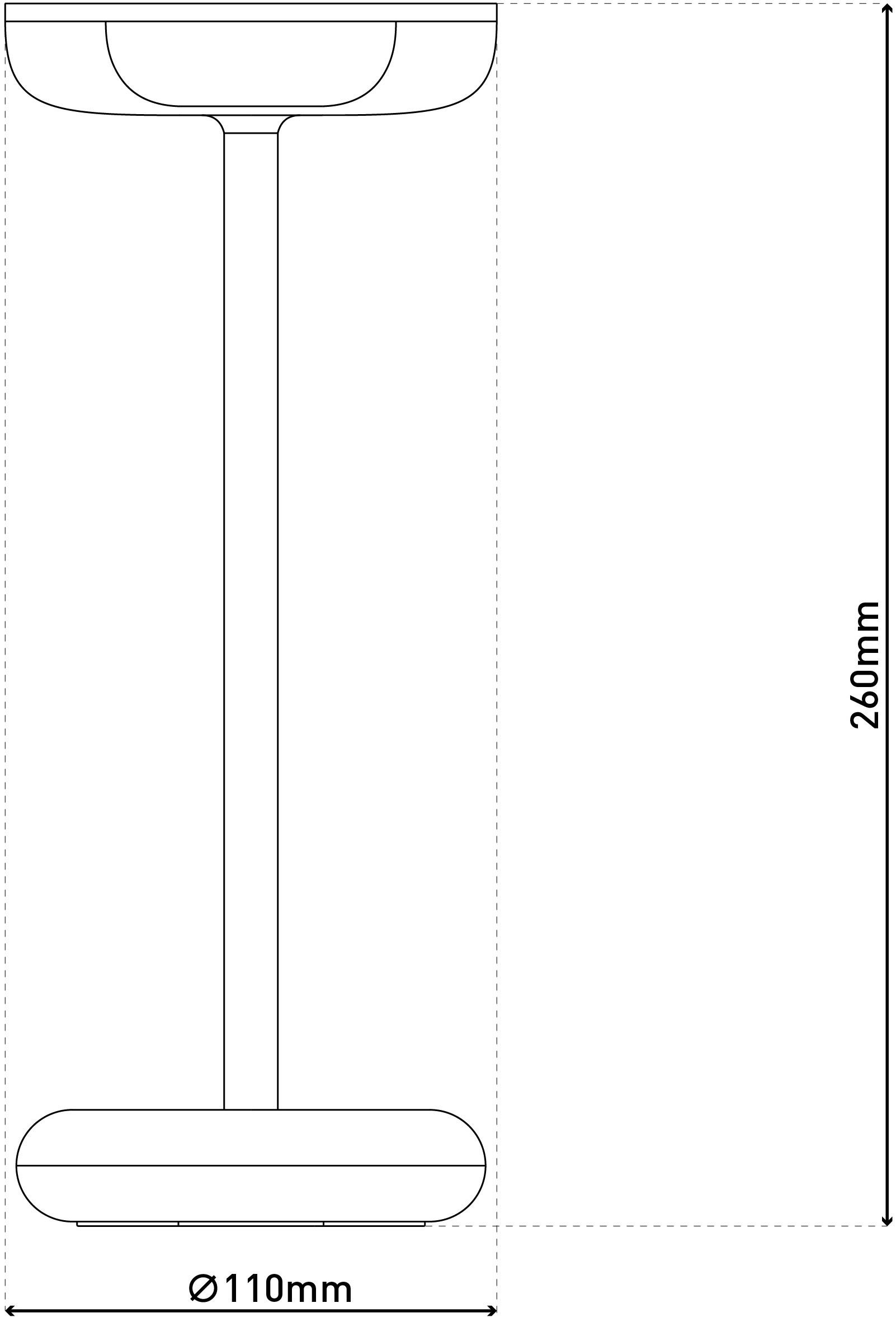 näve Led-tafellamp Pasi dimbaar via aanraaksensor, geheugenfunctie, accu, usb-c-oplaadkabel