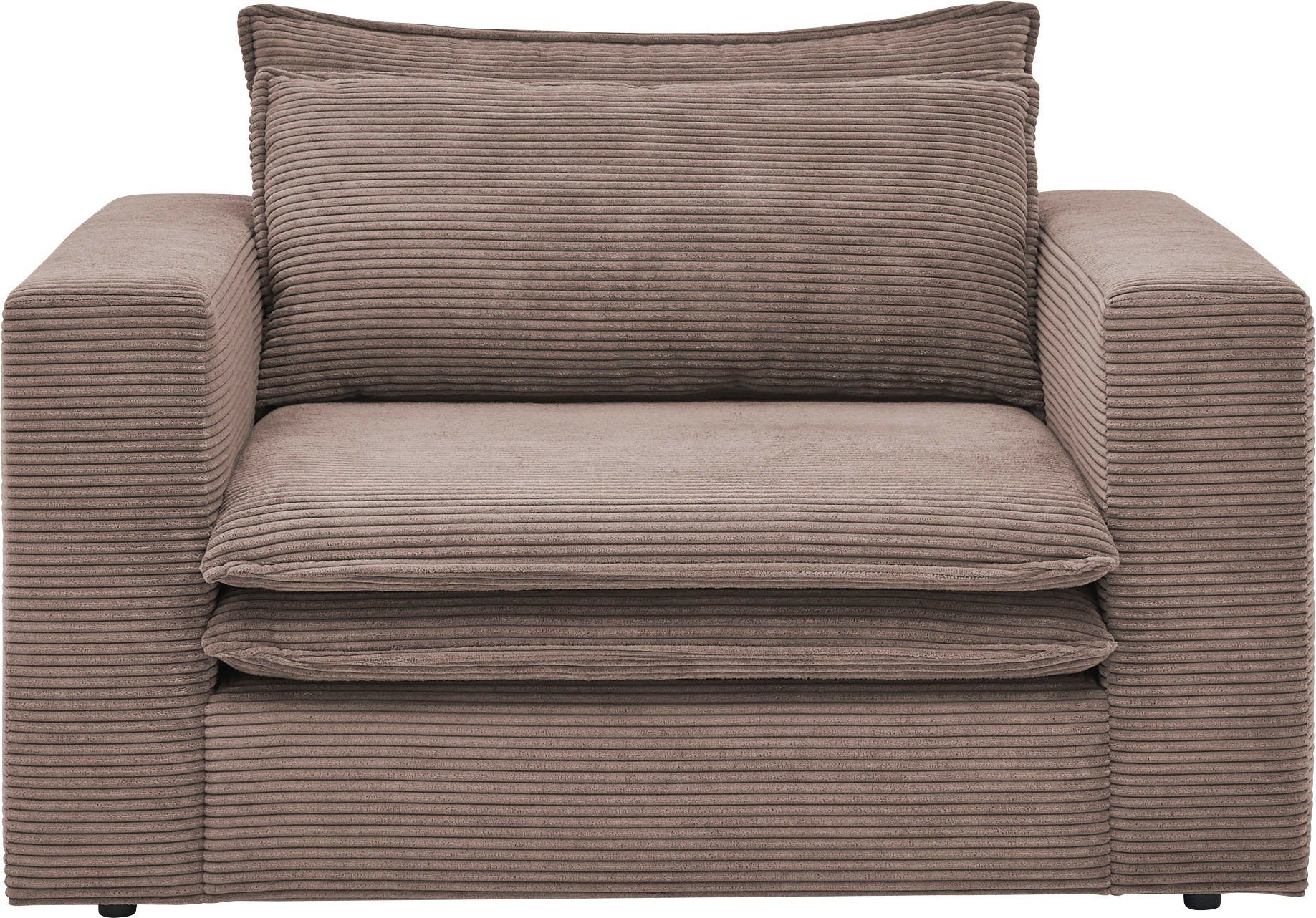 Places of Style Loveseat PIAGGE Hoogwaardige cord, trendy loveseat