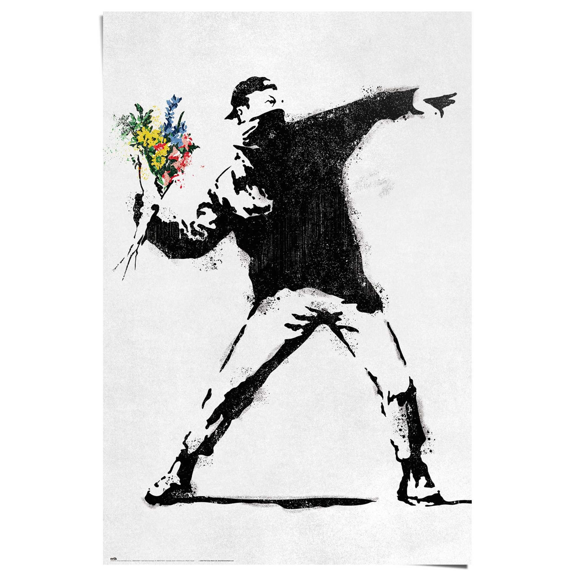 Reinders! Poster Brandalised - the flower thrower
