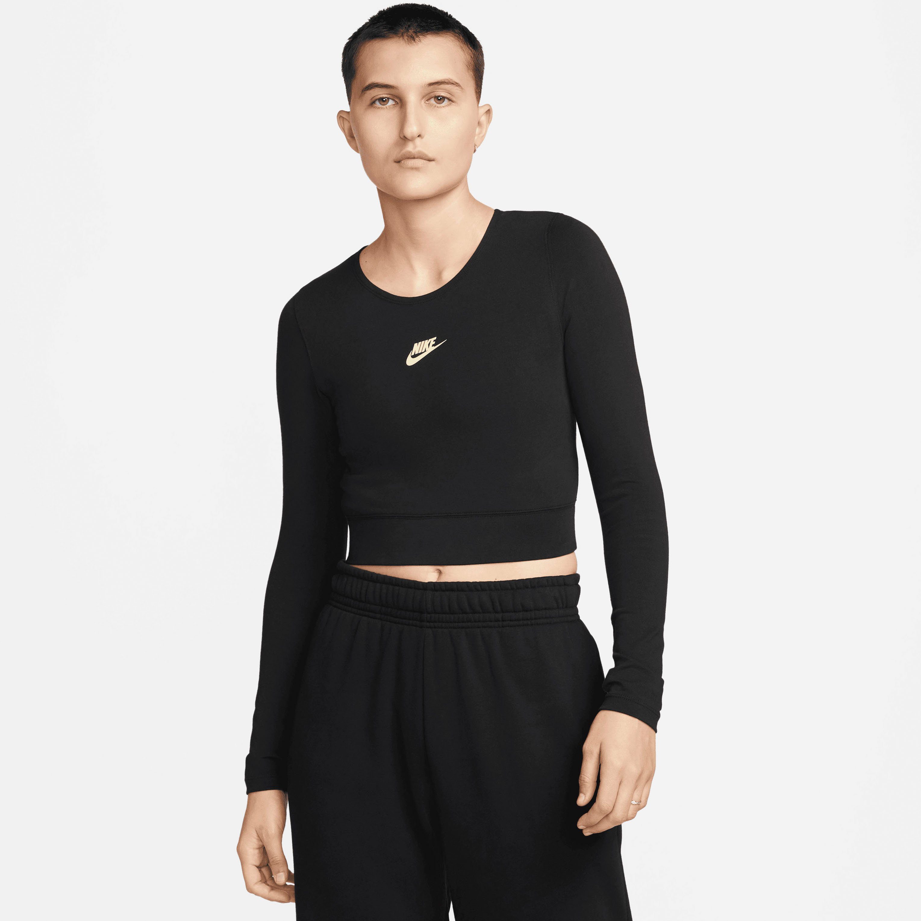 NU 20% KORTING: Nike Sportswear Shirt met lange mouwen W NSW LS CROP TOP DNC