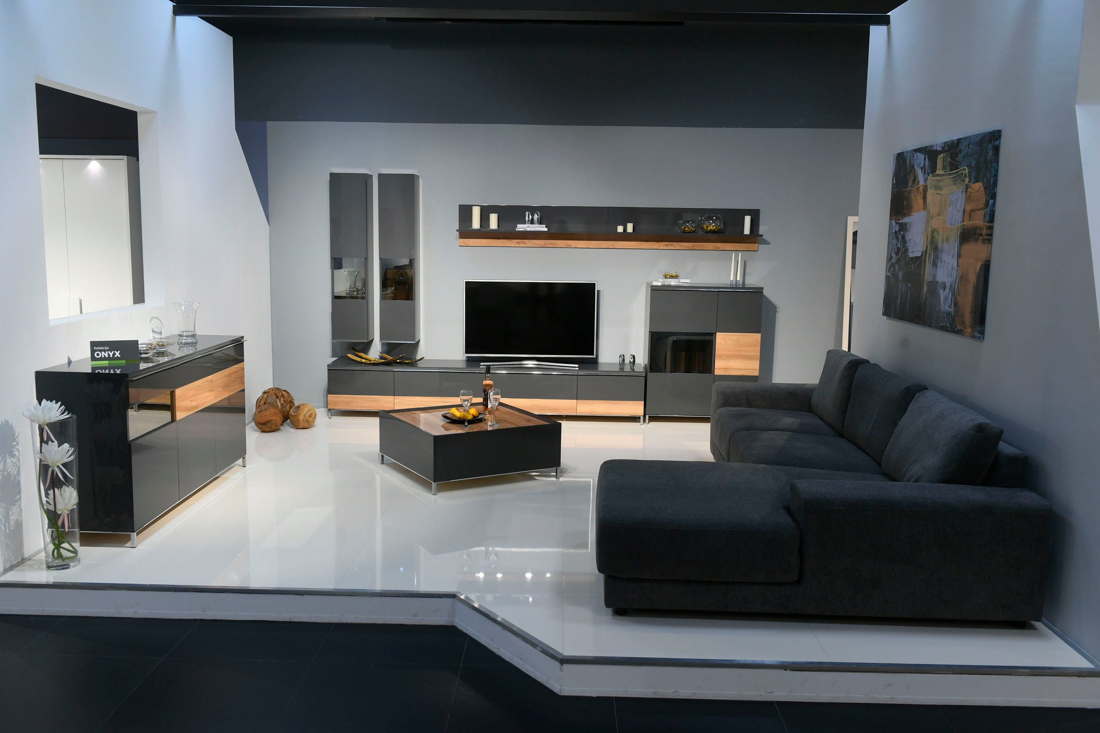 Places of Style Vitrinekast Onyx met soft close functie