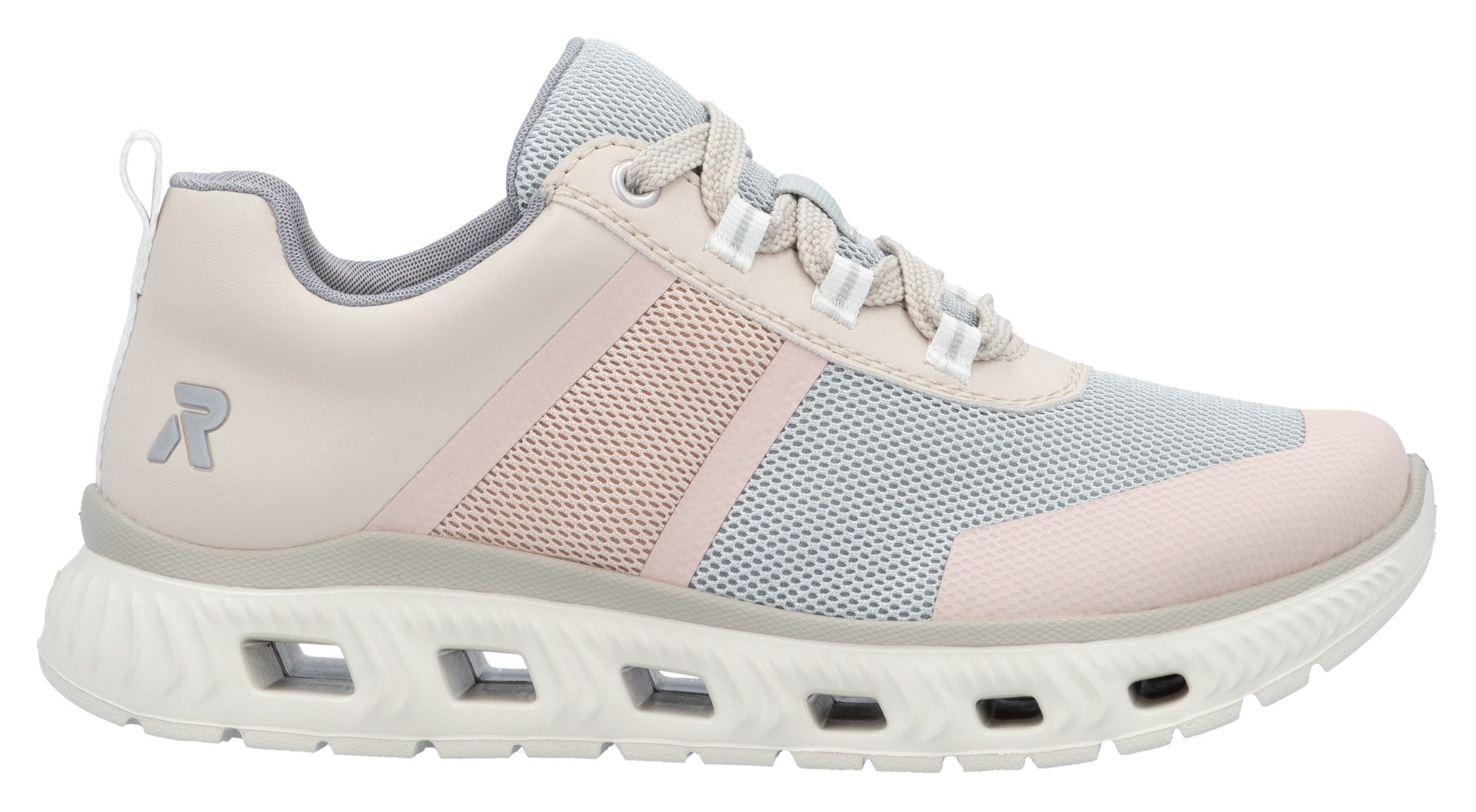 RIEKER Sport Sneakers in vegan verwerking, vrijetijdsschoen, lage schoen, veterschoen