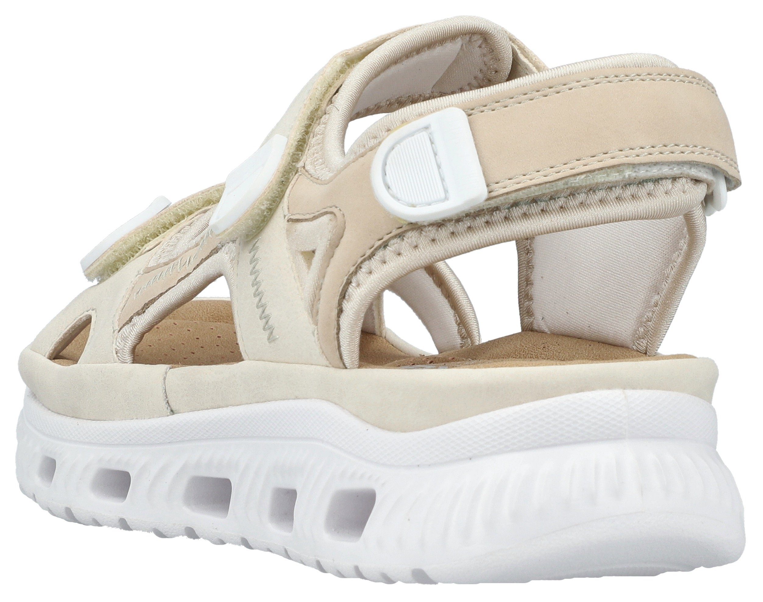 RIEKER Sport Sandalen , zomerschoen, sandaal, plateauhak, met klittenbandsluiting