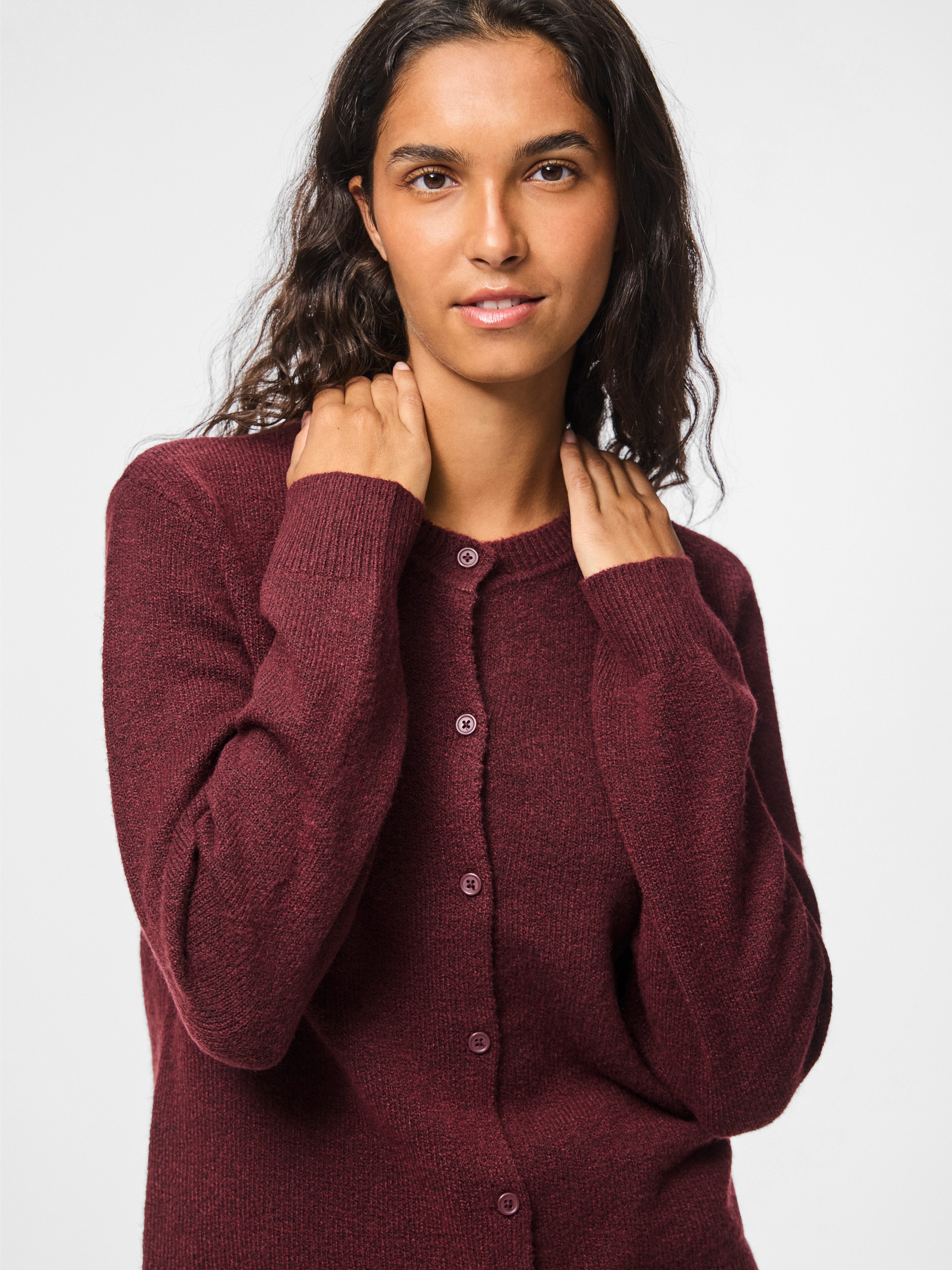 pieces Vest PCMALOU LS KNIT CARDIGAN NOOS BC