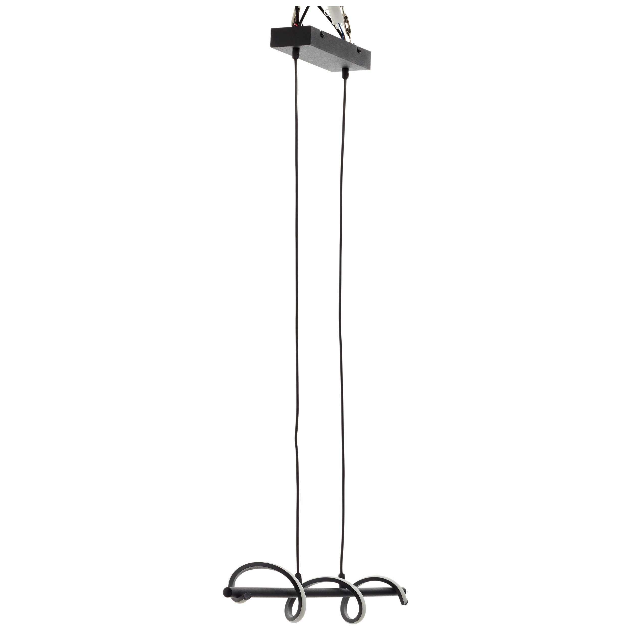 Brilliant Leuchten Led-hanglamp Eunice 80 cm breed, 2600 lumen, 4000 k, in hoogte verstelbaar, mat zwart (1 stuk)