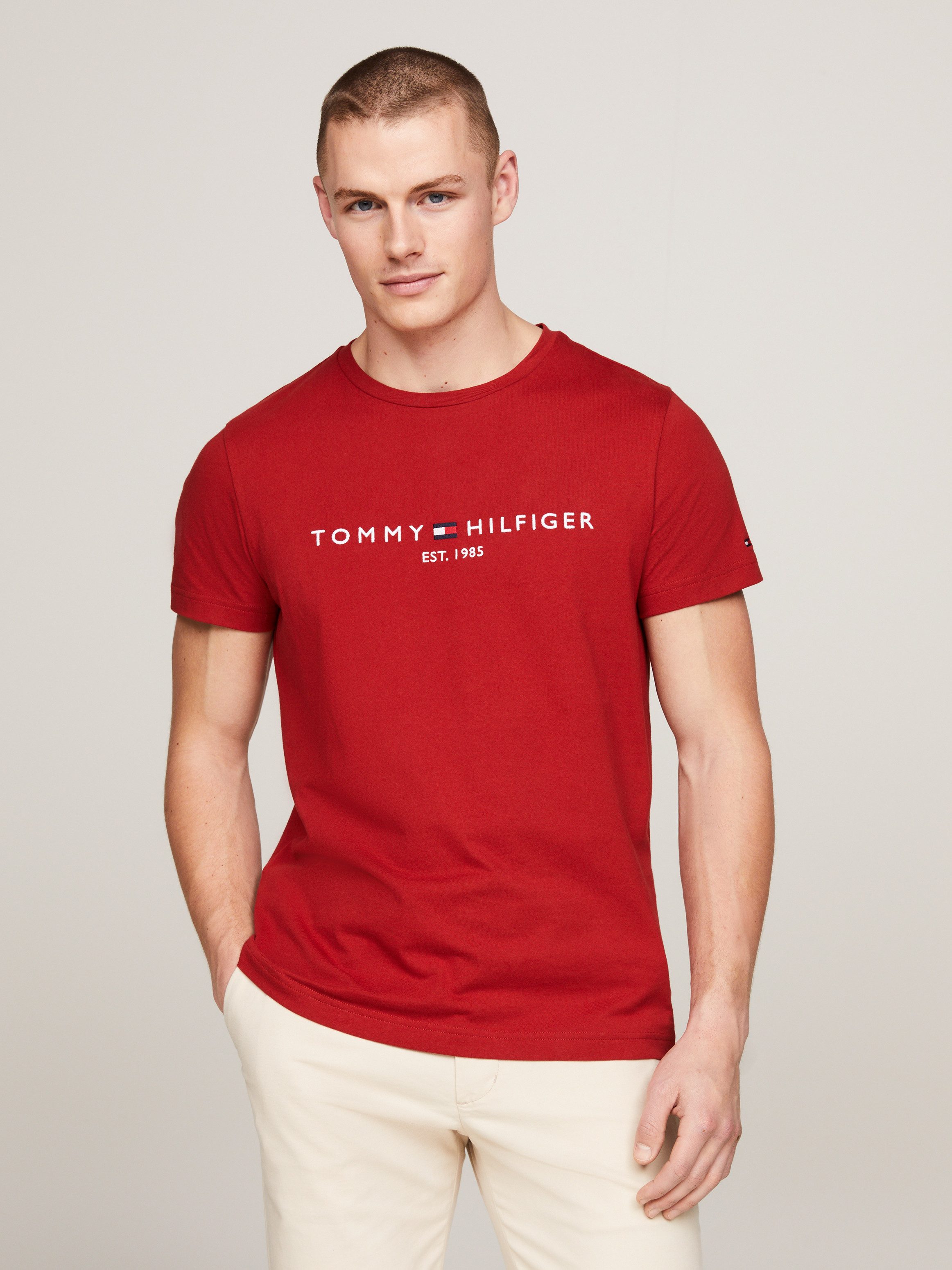 Tommy Hilfiger T-shirt Tommy Logo Tee van duurzaam katoen