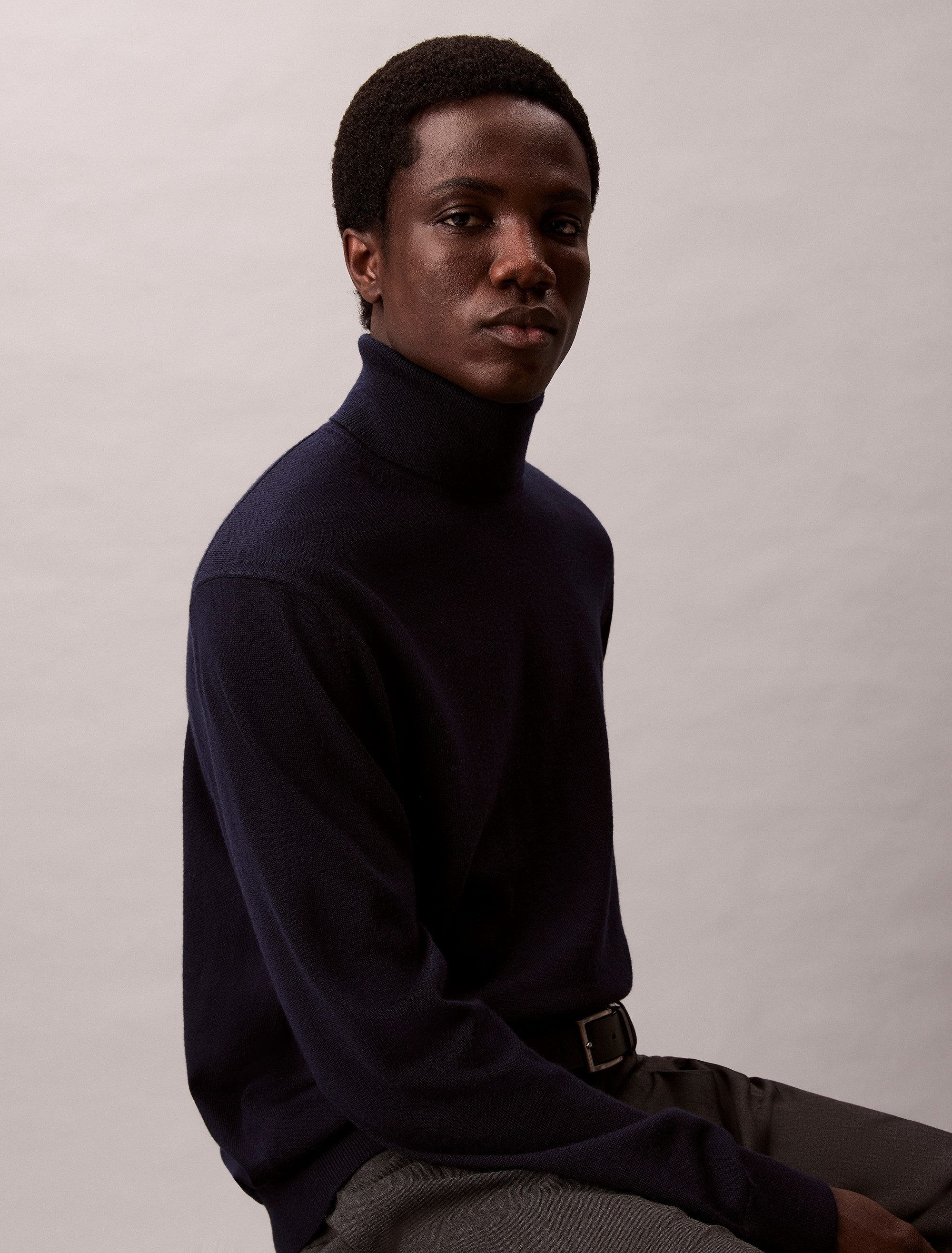 Calvin Klein Coltrui LS 100% MERINO T-NECK 14GG