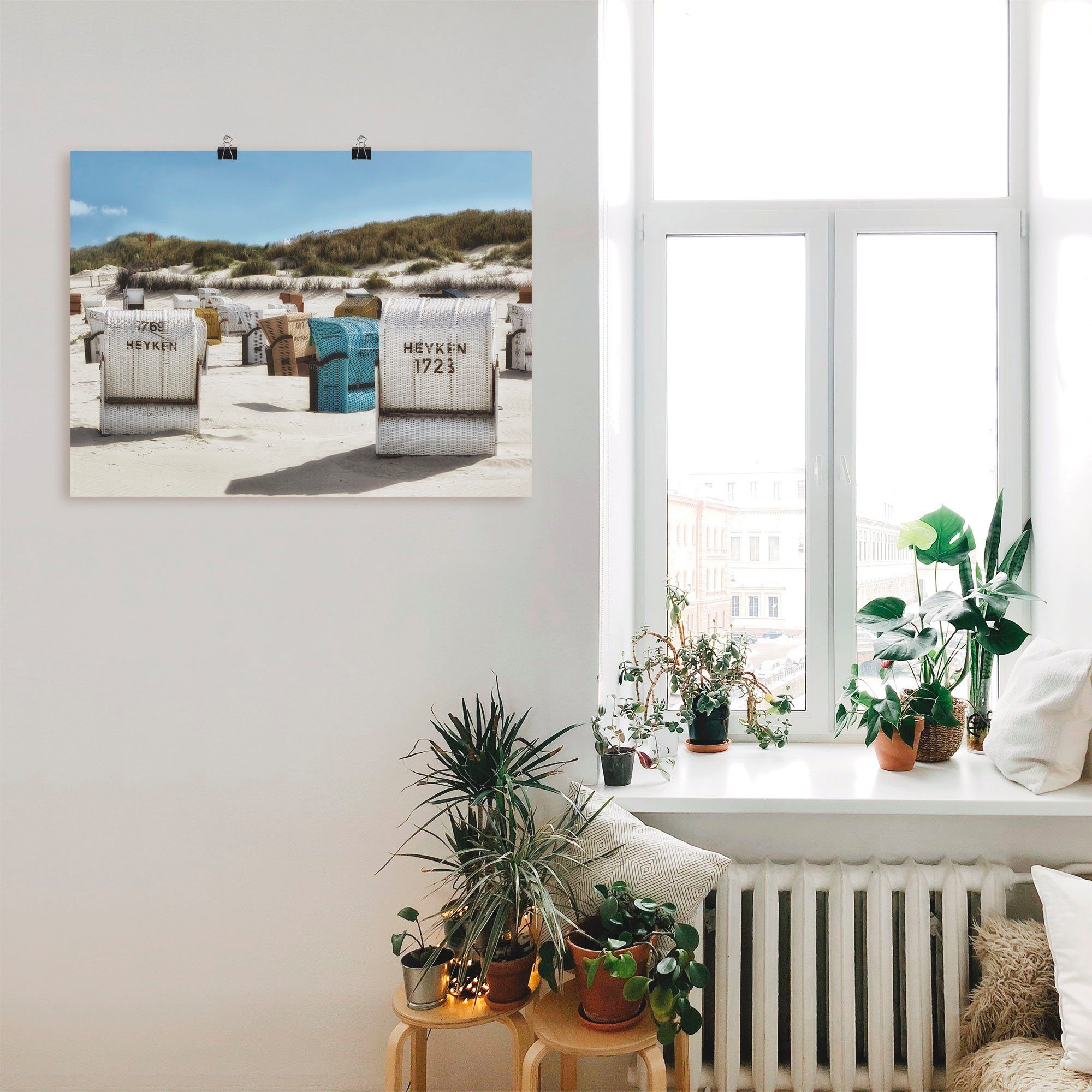 Artland Artprint Een dag aan zee als artprint op linnen, poster, muursticker in verschillende maten